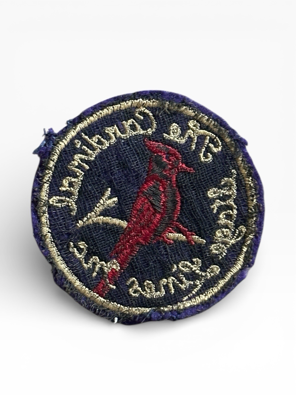 1930s Cardinal Stage Lines Inc Embroidered Patch Red Cardinal Bus Line Kansas