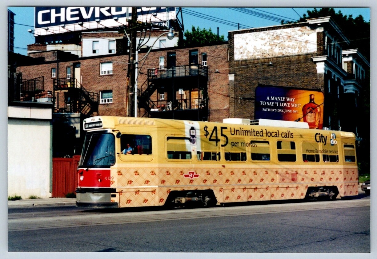 TTC Streetcar #4169 City Fido Wrap King St W Toronto (Parkdale) Kodak 4×6 Print