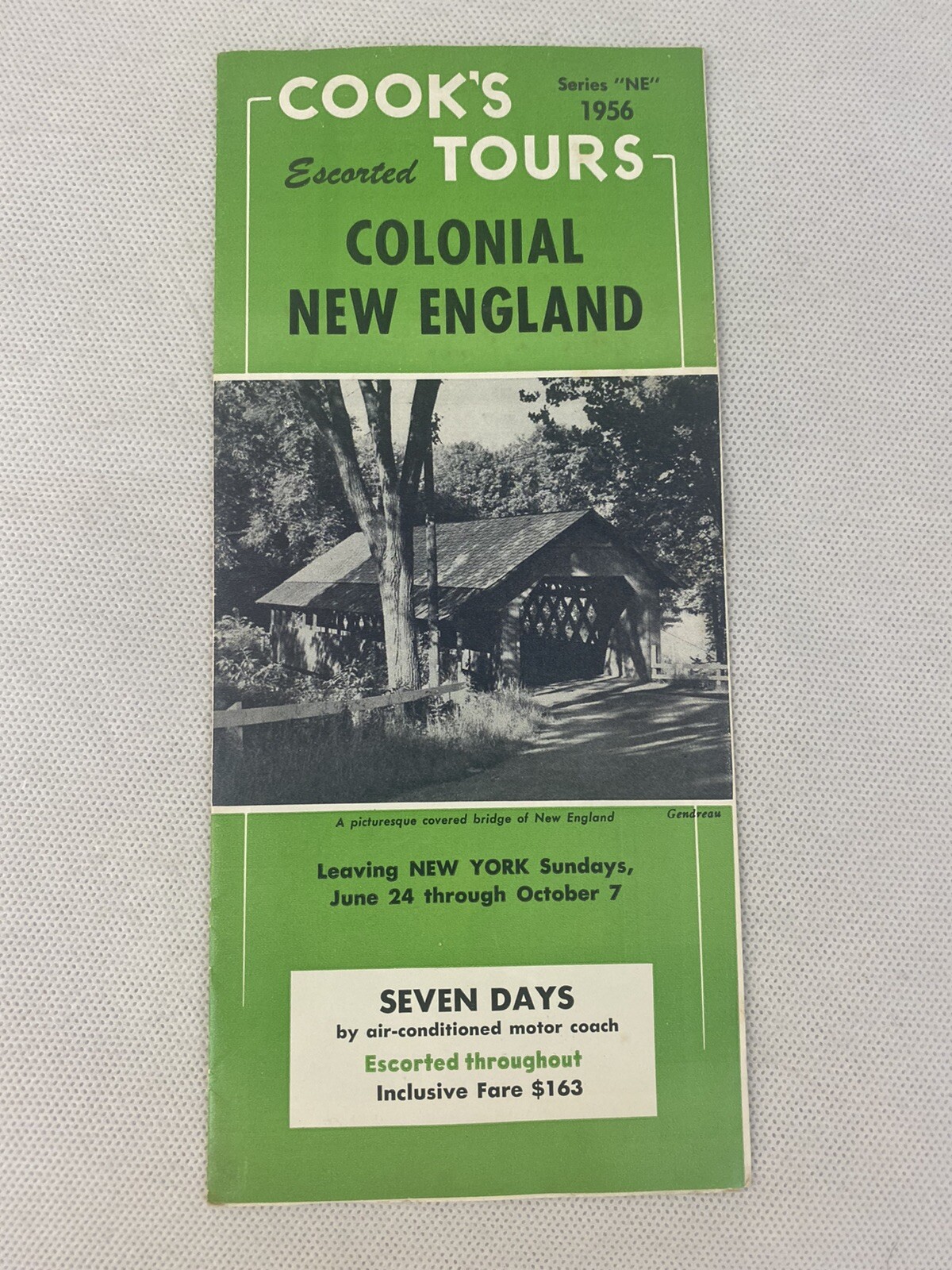 Cook’s Bus Tours 1956 Advertising Brochure Colonial New England CFP 40M-2-55 P5
