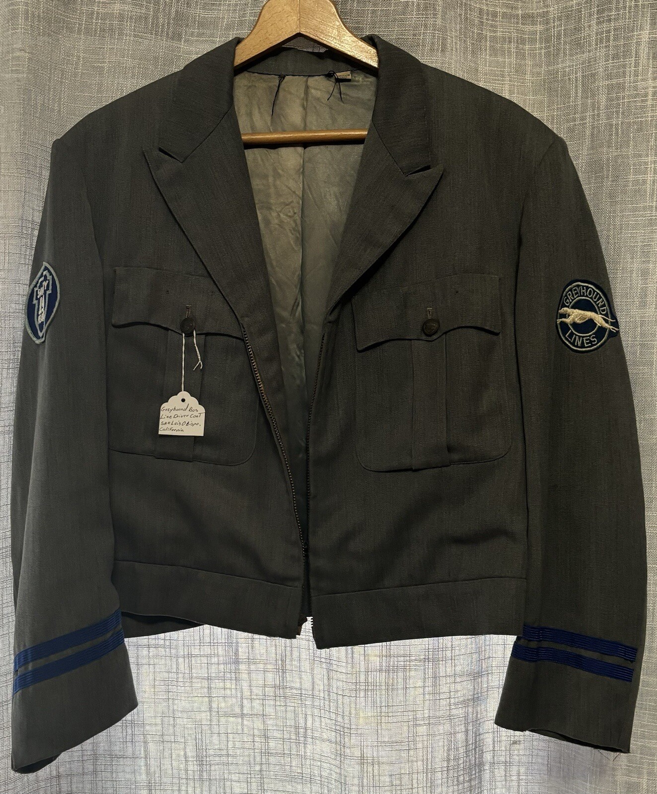 Maier-Lavaty Custom Tailored Uniforms Greyhound Lines Dark Grey Jacket 19 Yr