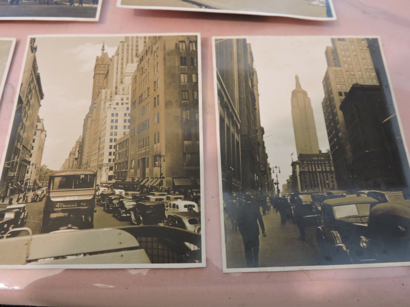 5 Orig c.1935 New York City NYC Taxi Cab 3.5x4x5″ Sepia Photos