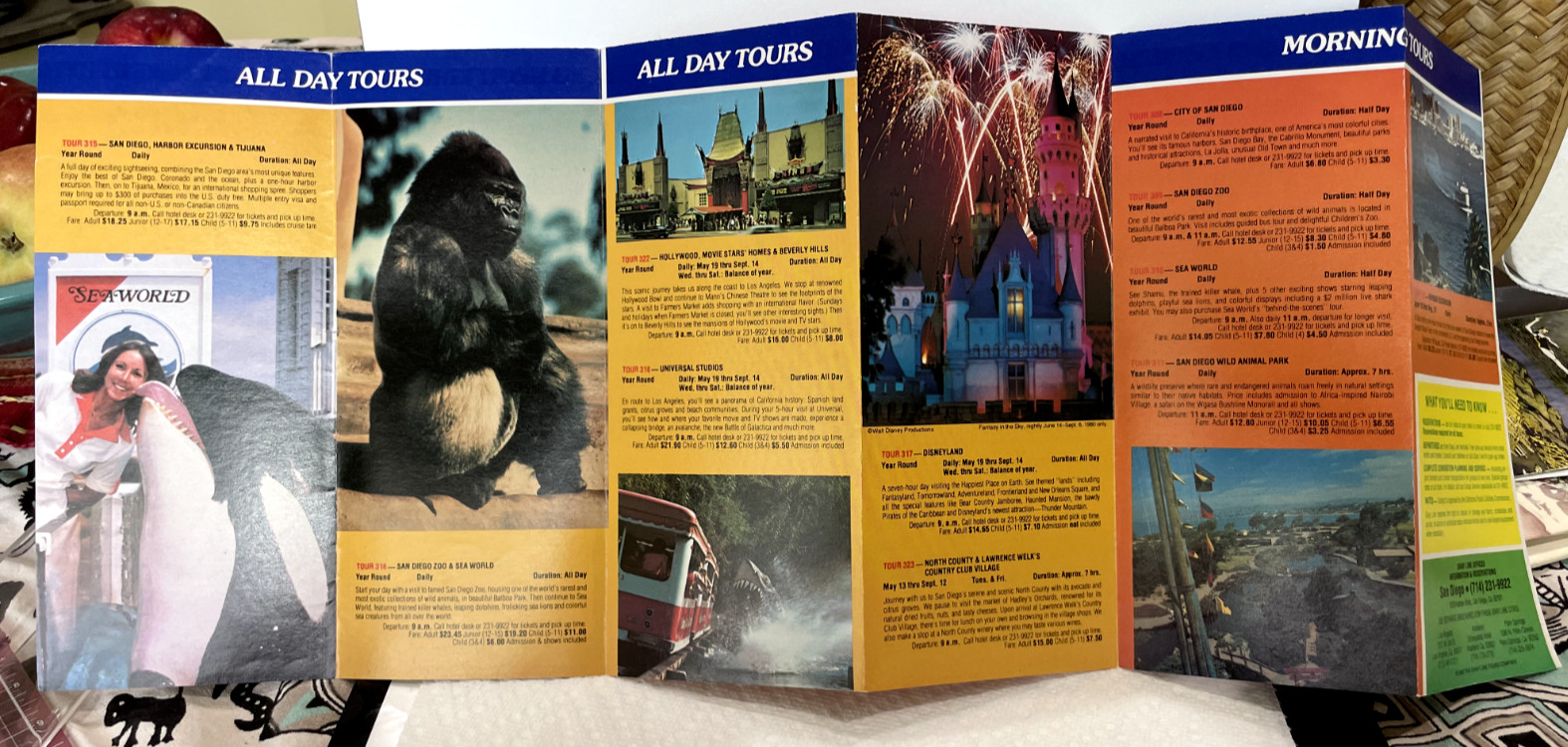 1980 Gray Line Bus Tour Brochure San Diego Tijuana Sightseeing Mexico California
