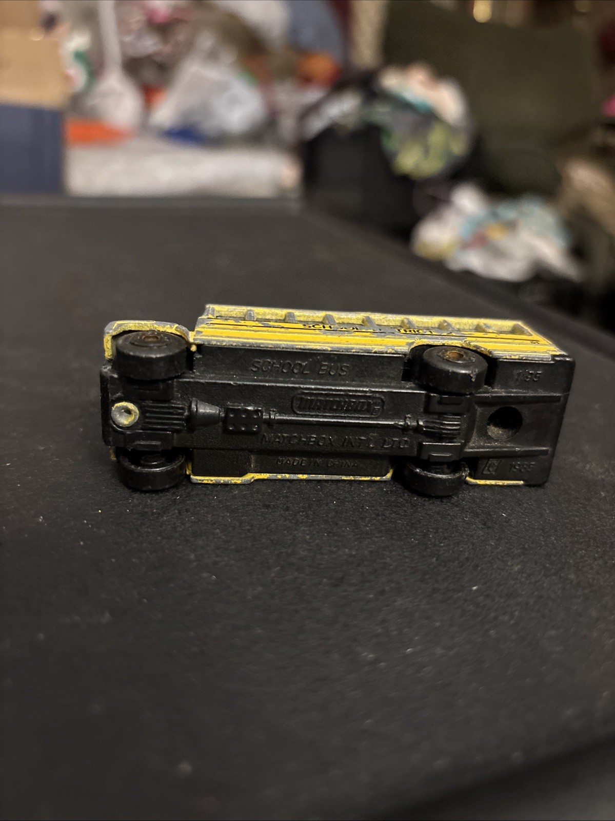 Vintage 1985 Matchbox Lesney School Bus District 2 Yellow China. 38
