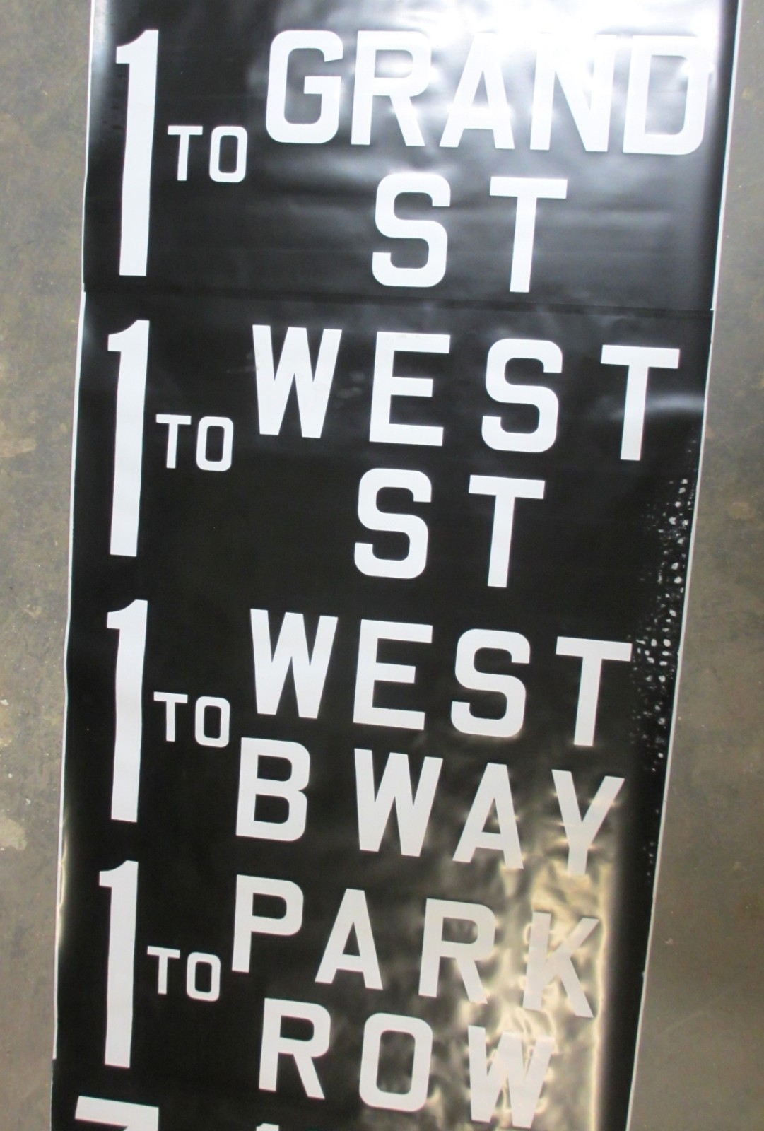 Vintage 1971 New York City Bus GM Fishbowl Manhattan Side Roll Sign South Ferry