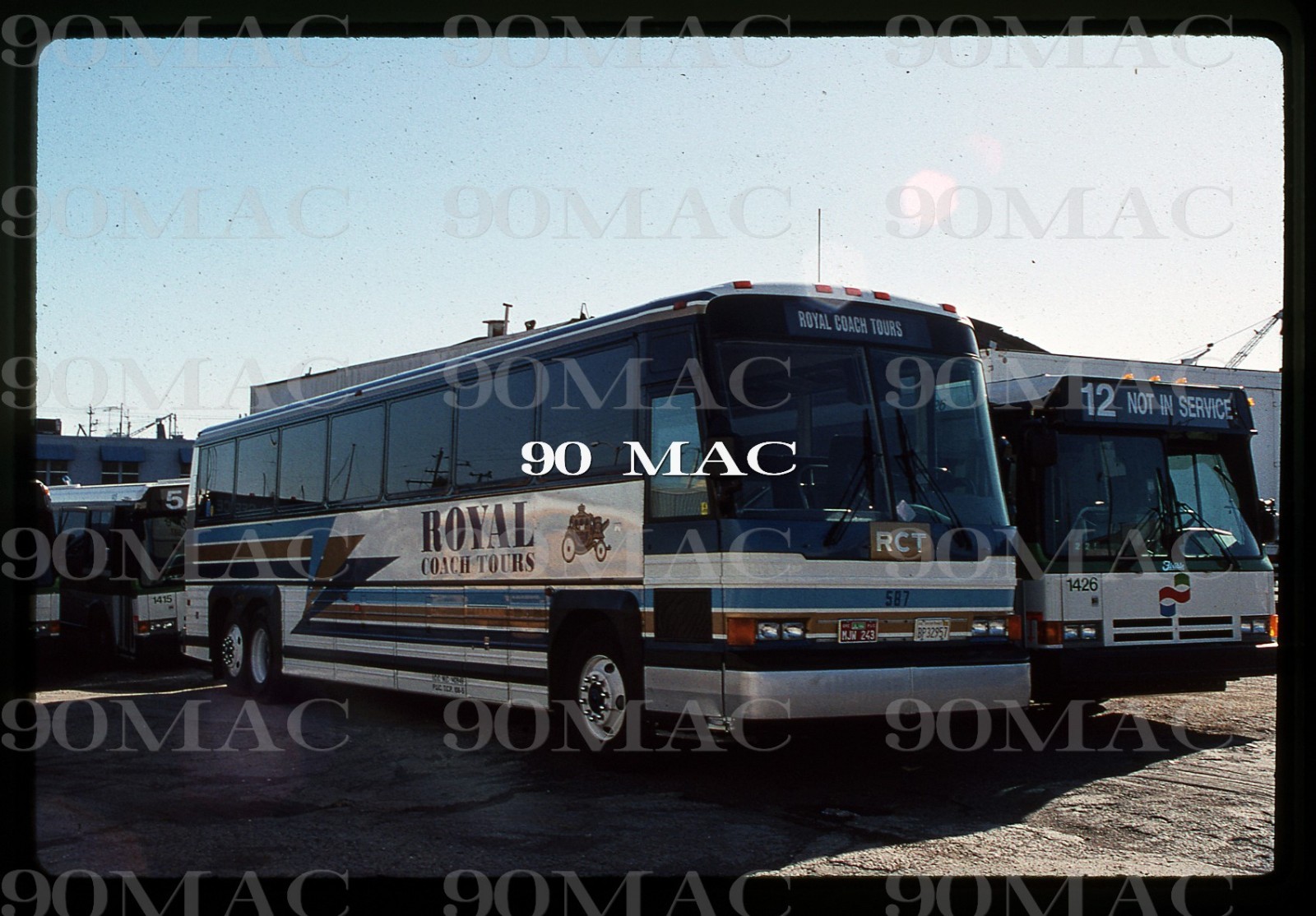 ROYAL COACH TOURS. San Jose (CA). MCI COACH BUS #587. Original Slide 1994.