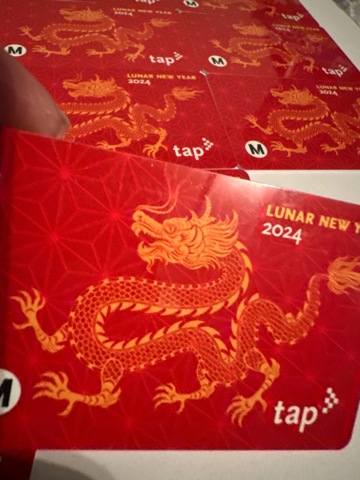 Metro TAP Lunar New Year 2024 Dragon Red Bus Subway Transit Limtd NOT Loadable