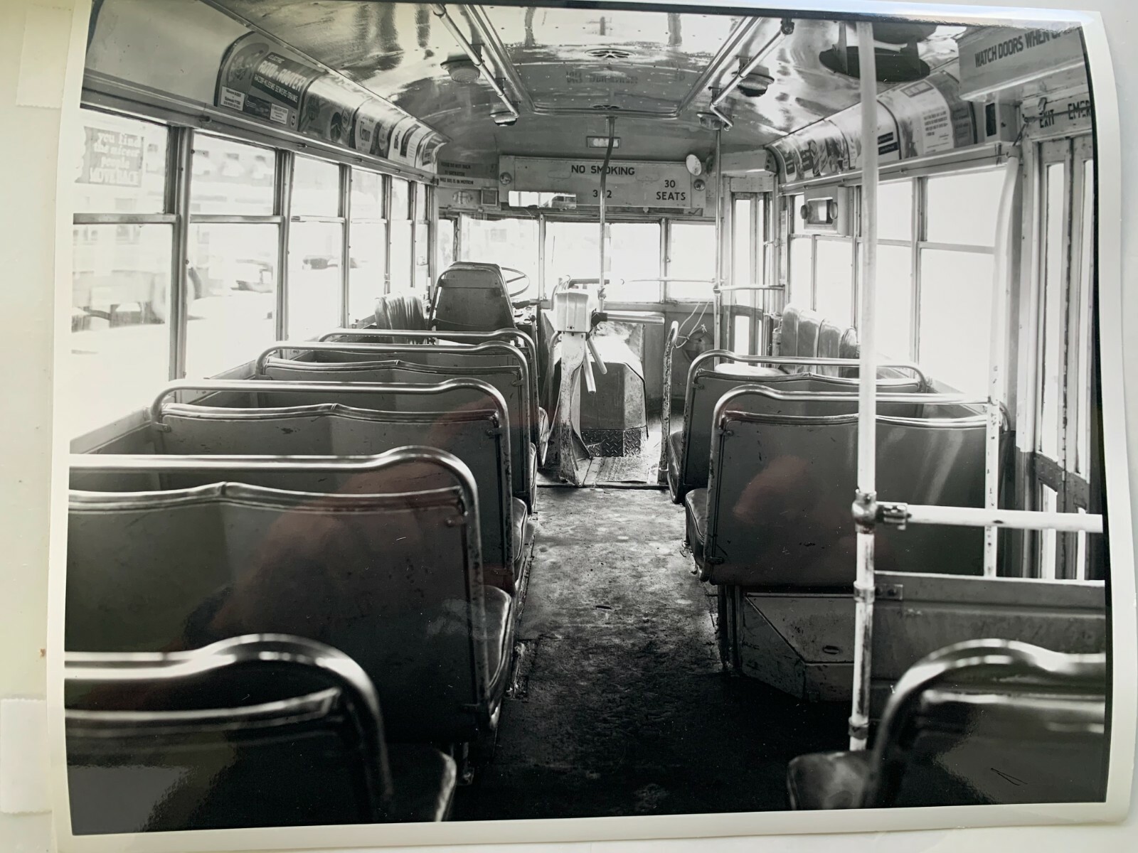 8X10 NY NYC BUS 382 AMAZING BLACK WHITE 1948 PHOTOGRAPH TURNSTILE COLLECTIBLE