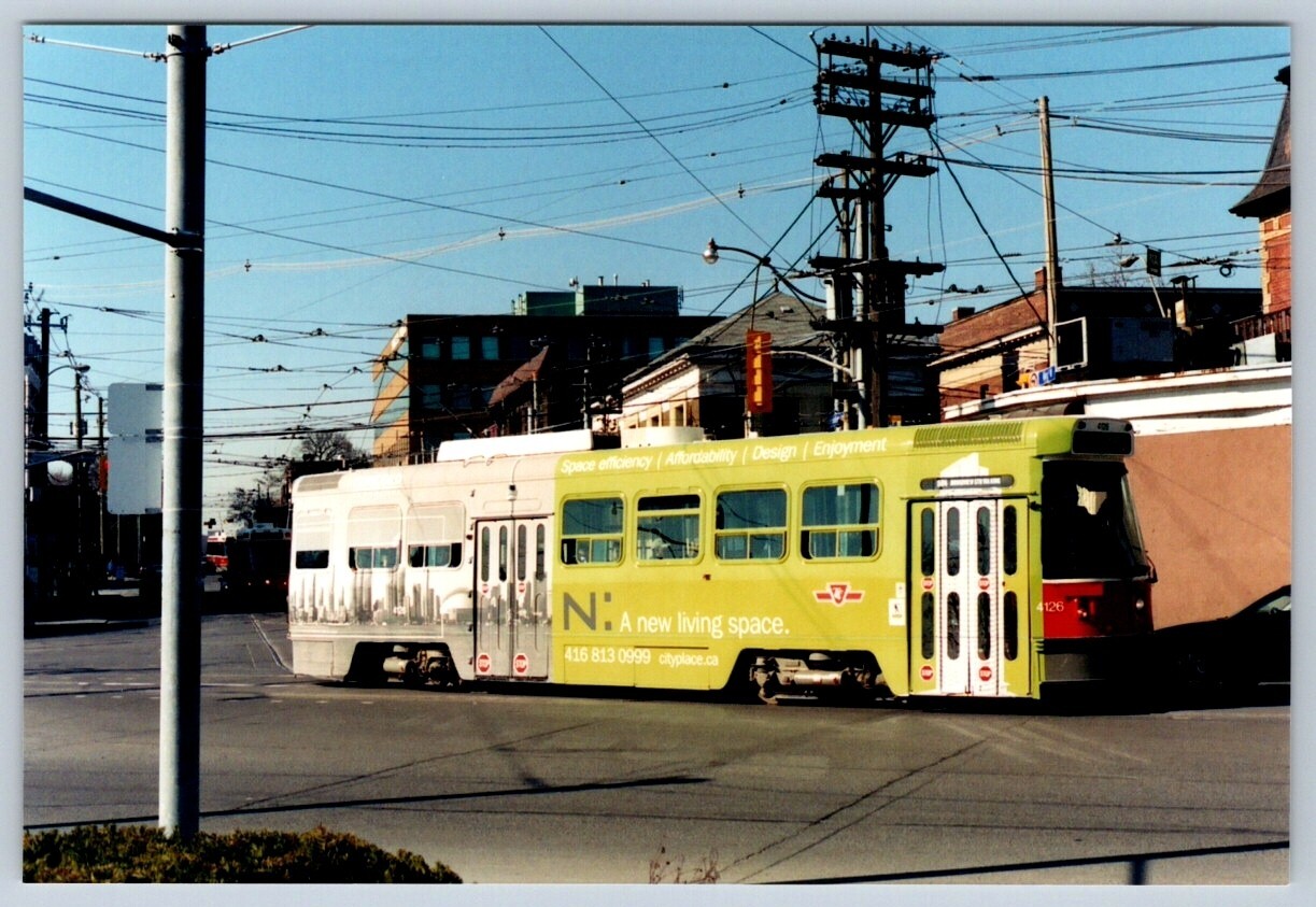TTC Streetcar #4126, King St at Queen St Toronto (Parkdale), Kodak 4×6 Print