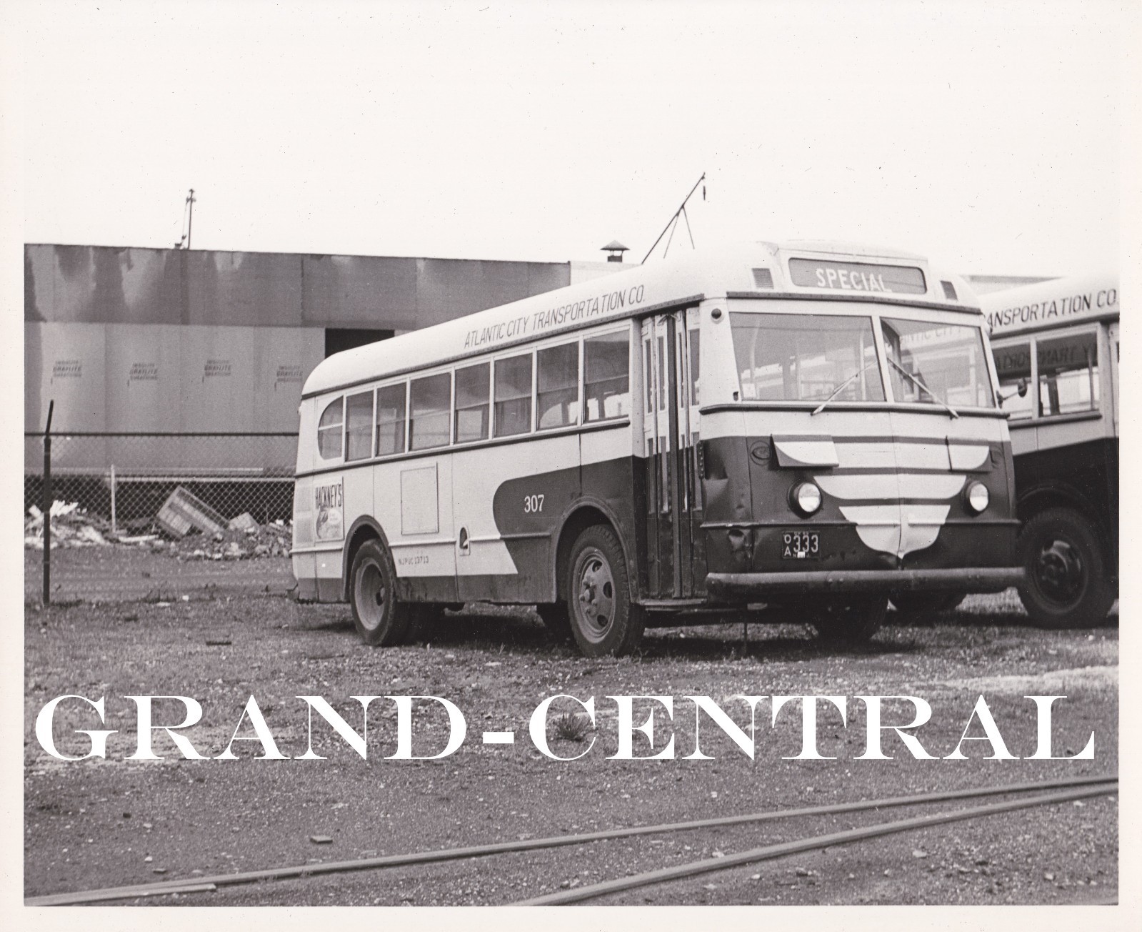 VINTAGE 1953 ATLANTIC CITY TRANSPORTATION CO ATC BUS PHOTO 307 ATLANTIC CITY NJ