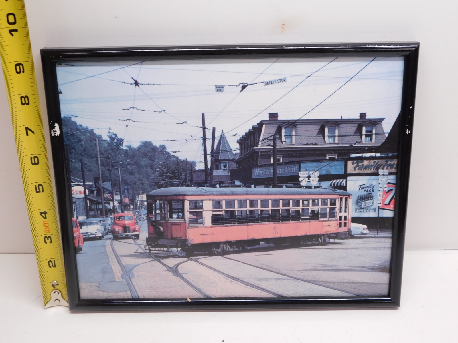 Framed Railroad Picture Interurban Trolley Car #311 P41