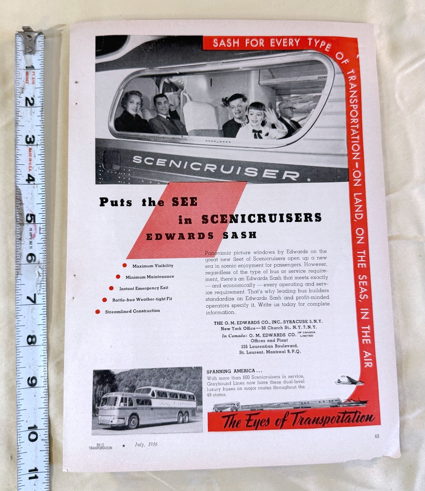 vtg BUS print ad Delco-Remy parts Edwards Sash Federal Mogul