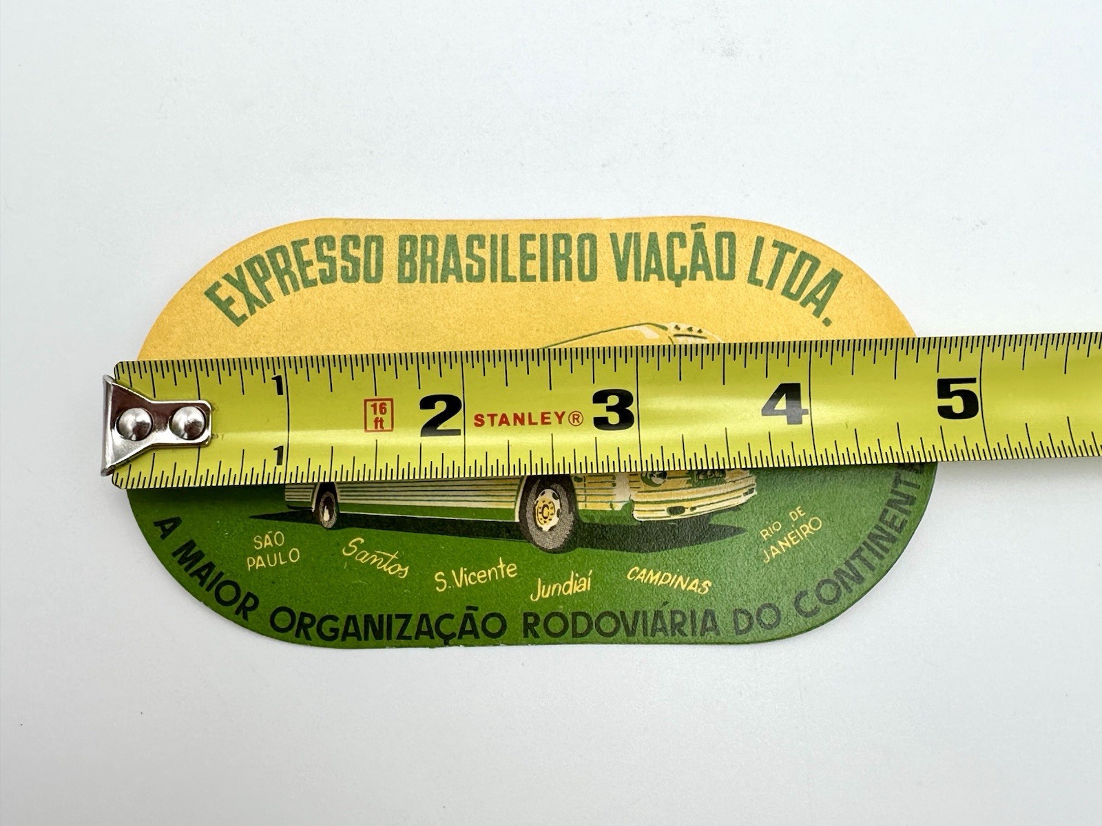 Vintage Bus Luggage Labels / Decals Lot Of 4 – Brazil