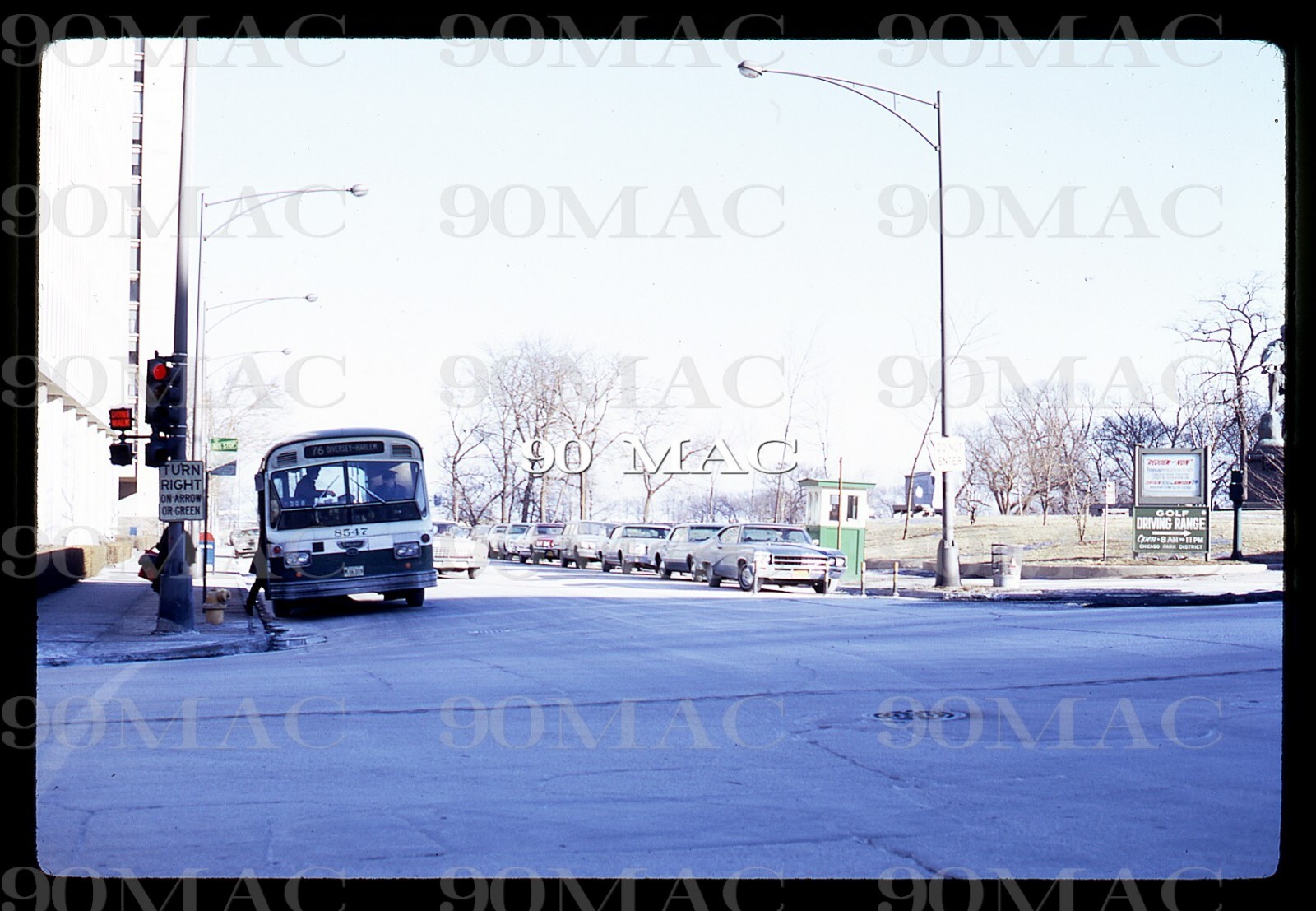 Chicago (IL) CTA Flxible Bus #8547 (A). Original Slide 1972.