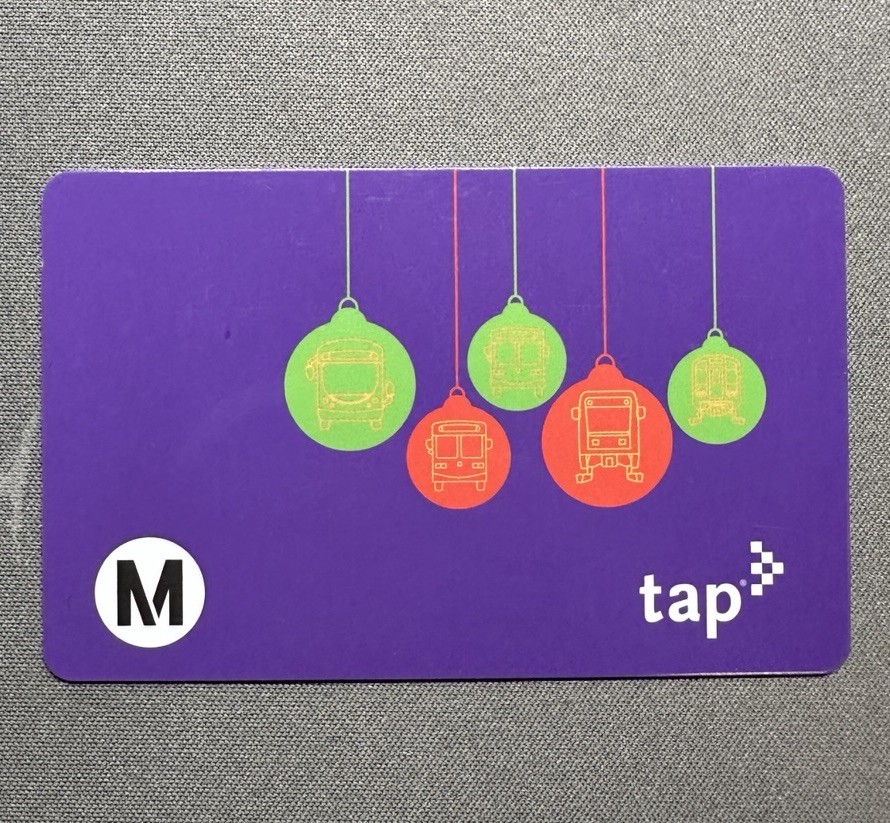 NEW Active Happy Holidays 2022 LA Metro TAP Fare Card Bus Subway