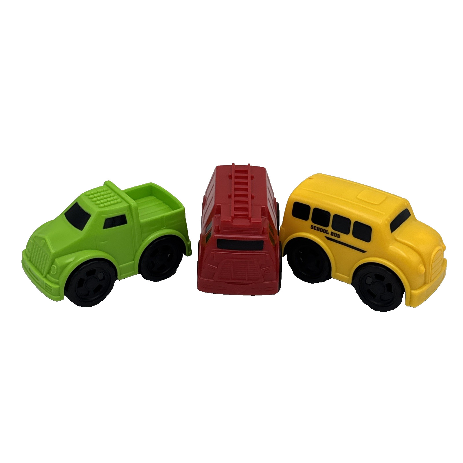 Toysmith Cars Lightweight 4″ Toddler Size Toys Truck Bus Vehicles Set Of 3