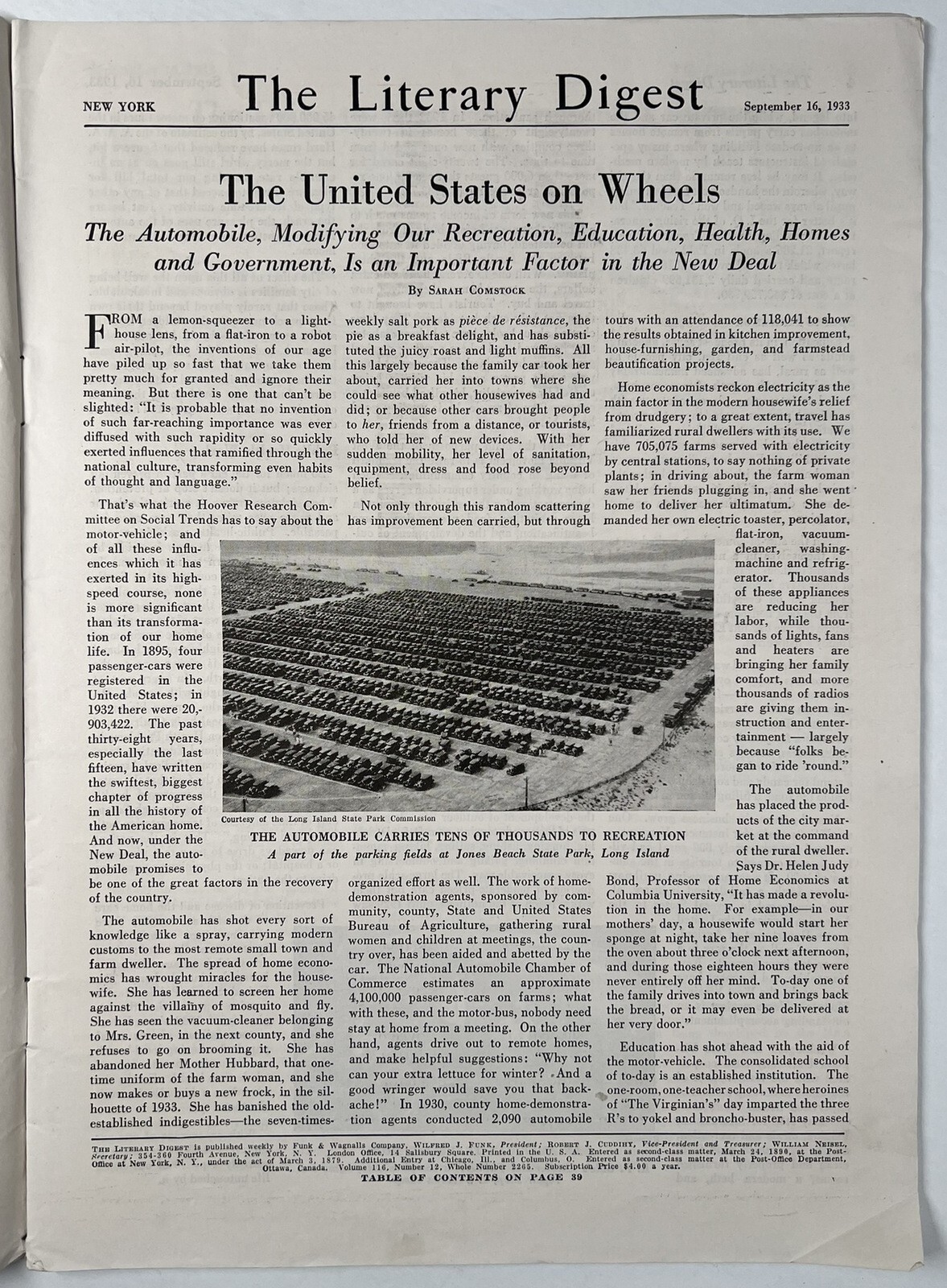INTERSTATE BUS HIGHWAY ART 1933 FEATURE: THE ROLE OF AUTOMOBILE IN AMERICA