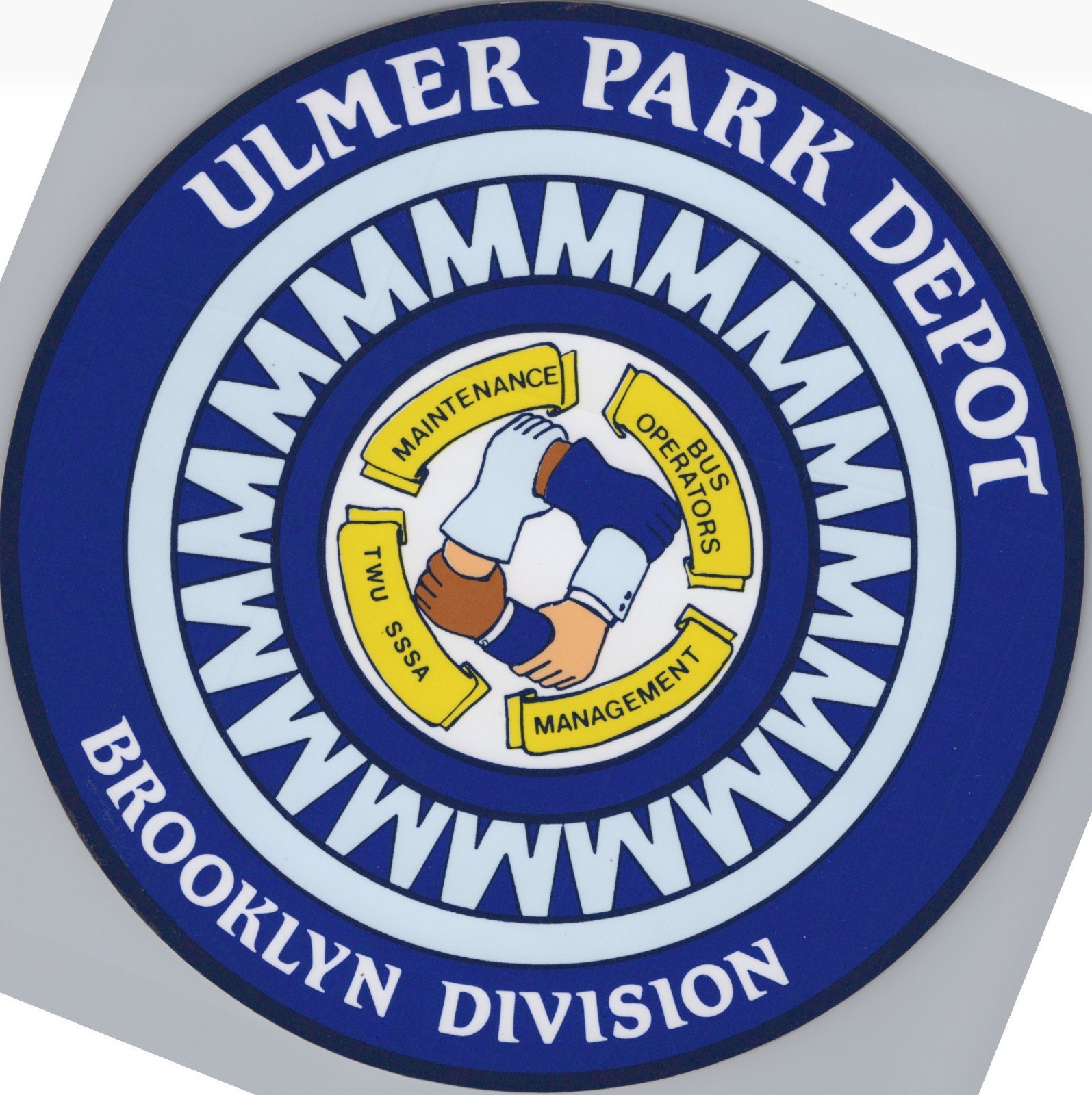 NYCTA NYC BUS DECAL STICKER ULMER PARK DEPOT BROOKLYN DIVISION NY TA MTA 7.5”