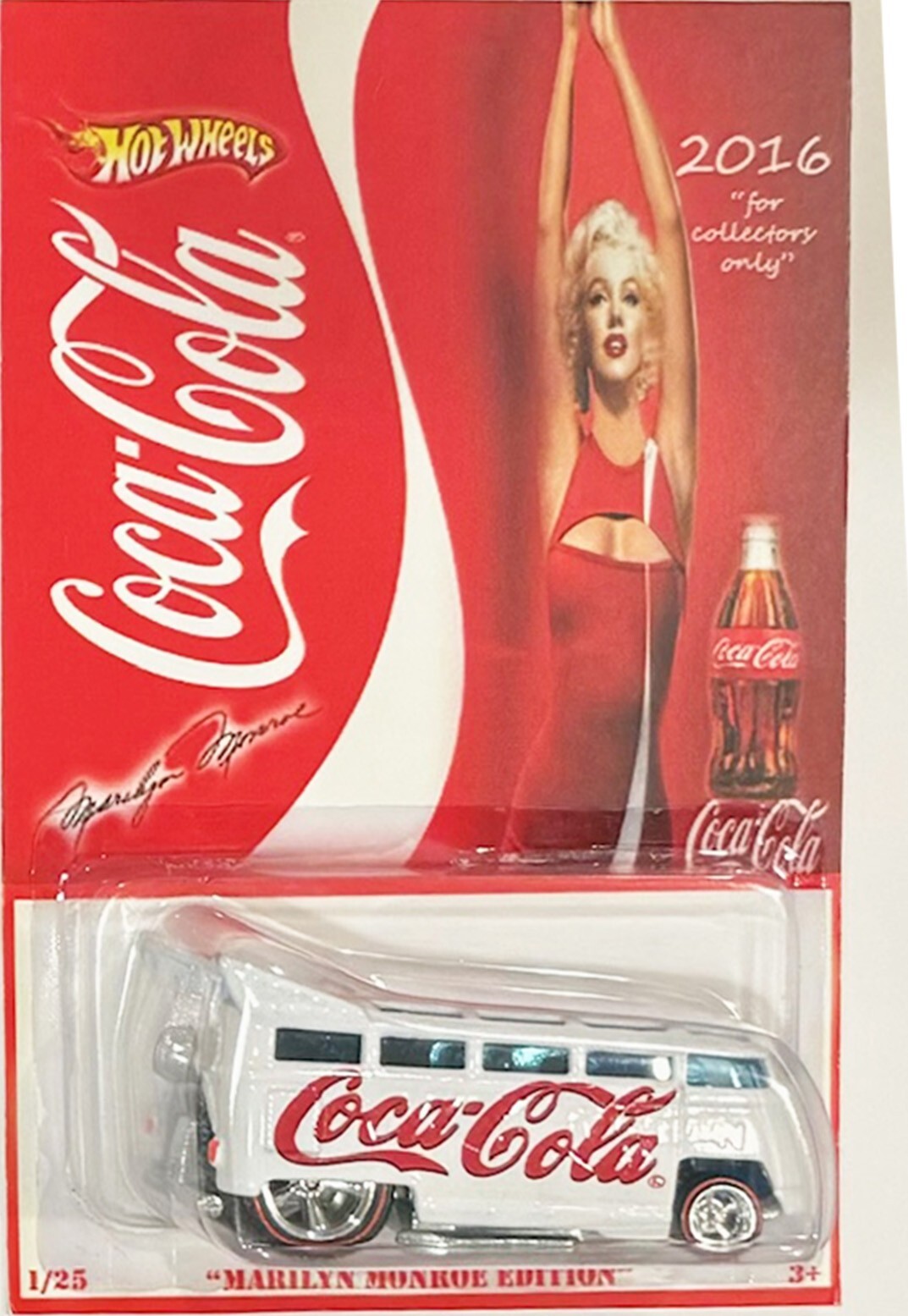 VW Drag Bus Custom Hot Wheels Coca Cola Marilyn Monroe Series w/RR