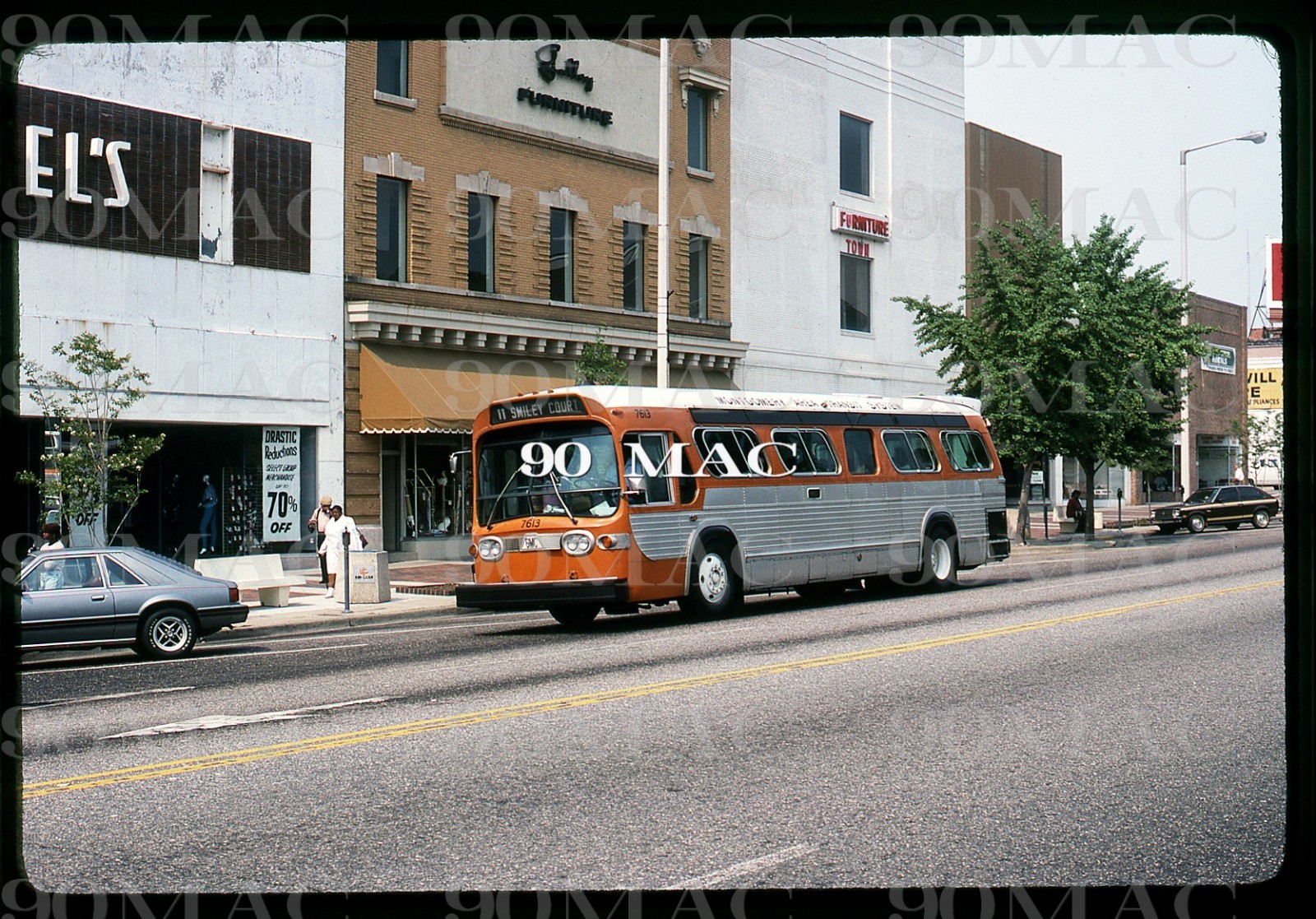 MATS. GM COACH BUS #7613. Montgomery (AL). Original Slide 1988.