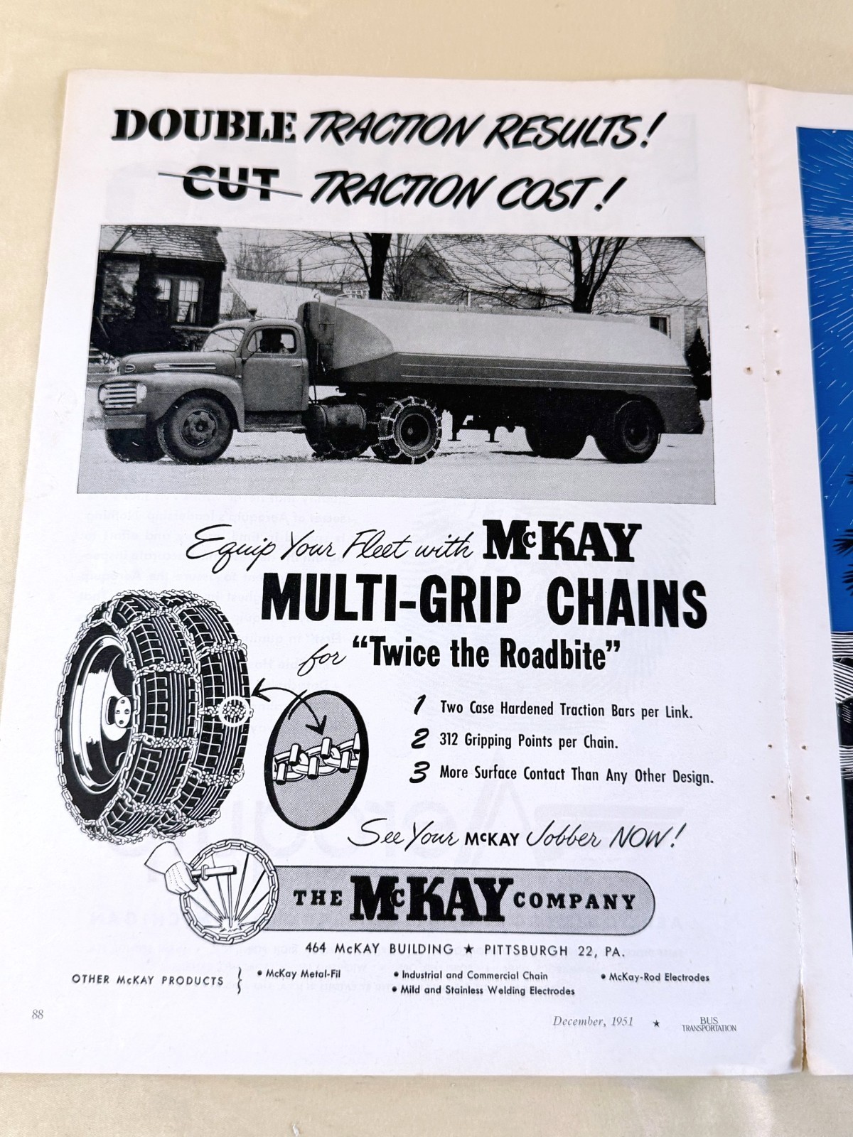 vtg BUS print ad full spreads parts