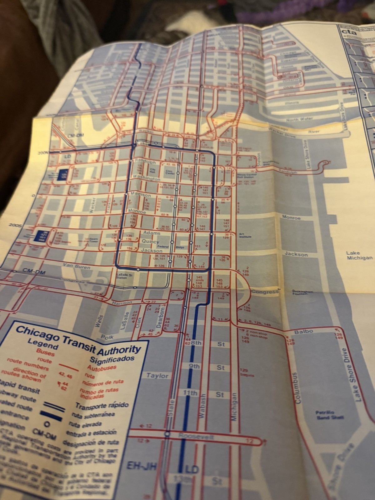 Vintage CTA Chicago Transit Authority Employee Patches And 1976 Transit Map