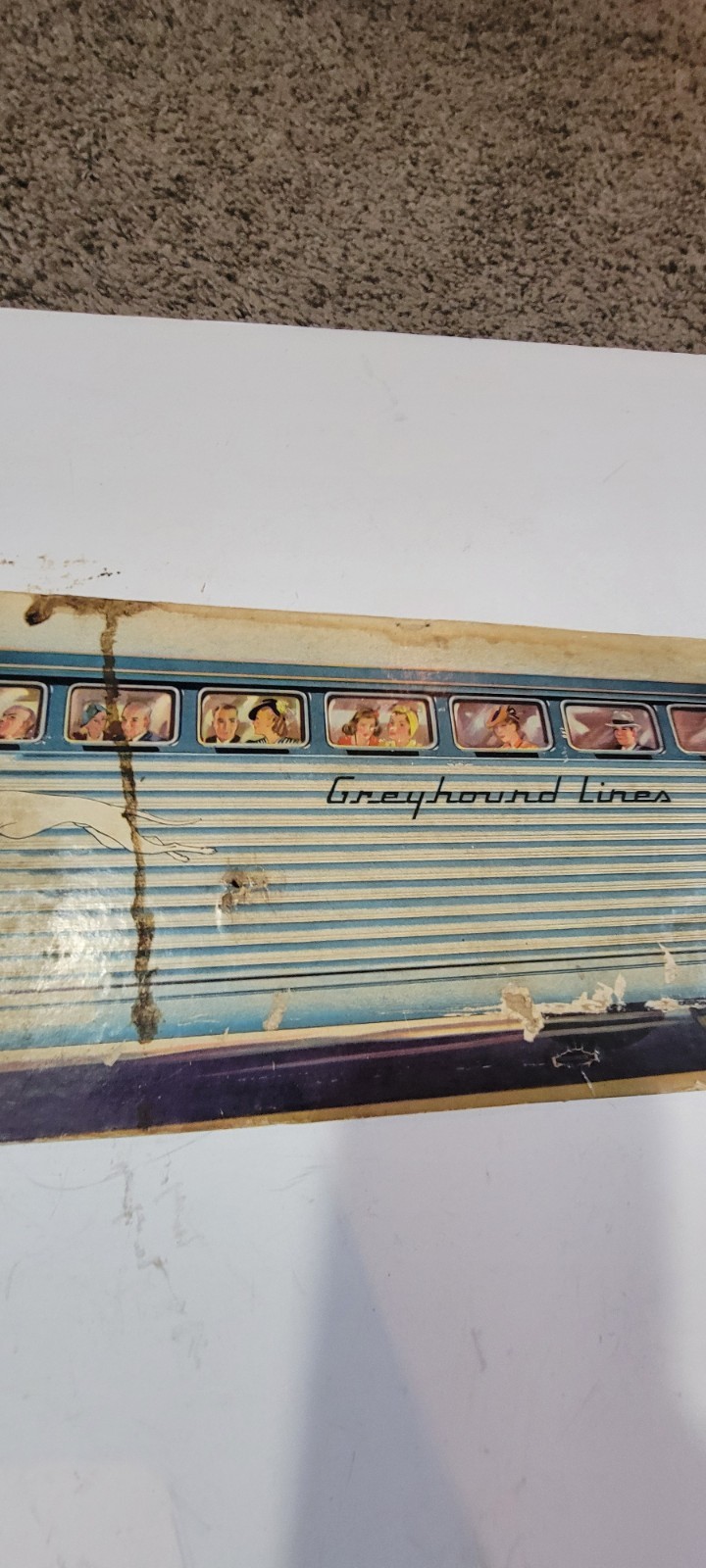 Vintage Greyhound Lines Bus Advertisement CARDBOARD STAND-UP