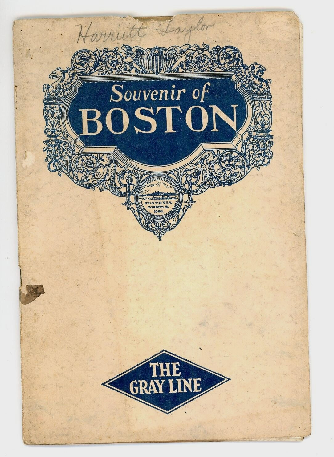 1924 Souvenir Of Boston The Gray Line Inc. Harry J Dooley Tours Ad’s MA Busses