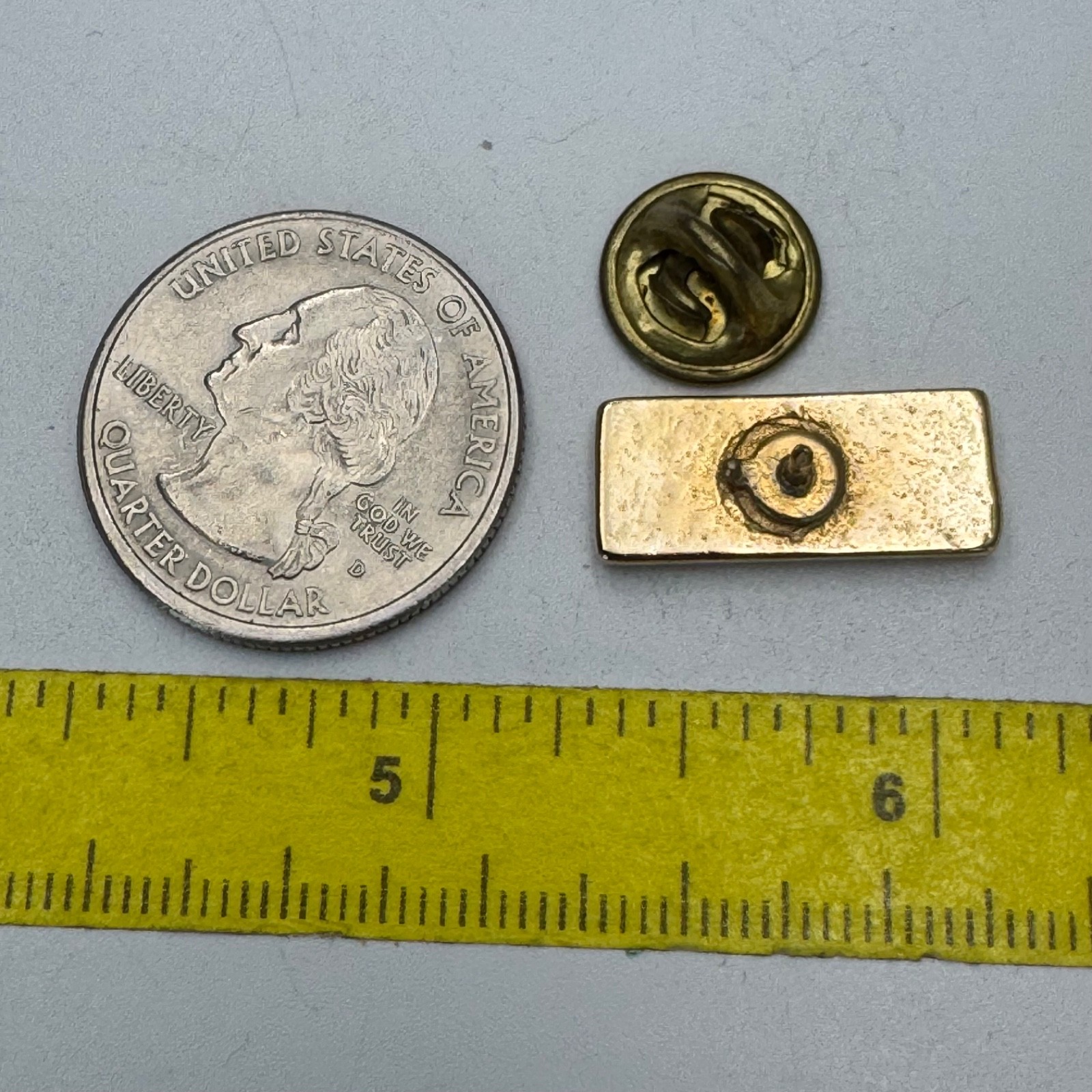 Girardin Corporation Transit Bus Logo Lapel Pin Tie Tack Gold Blue Bird