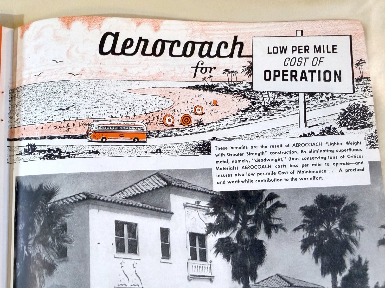 vtg BUS transportation print ad 1942 4 full spread ads various accessories