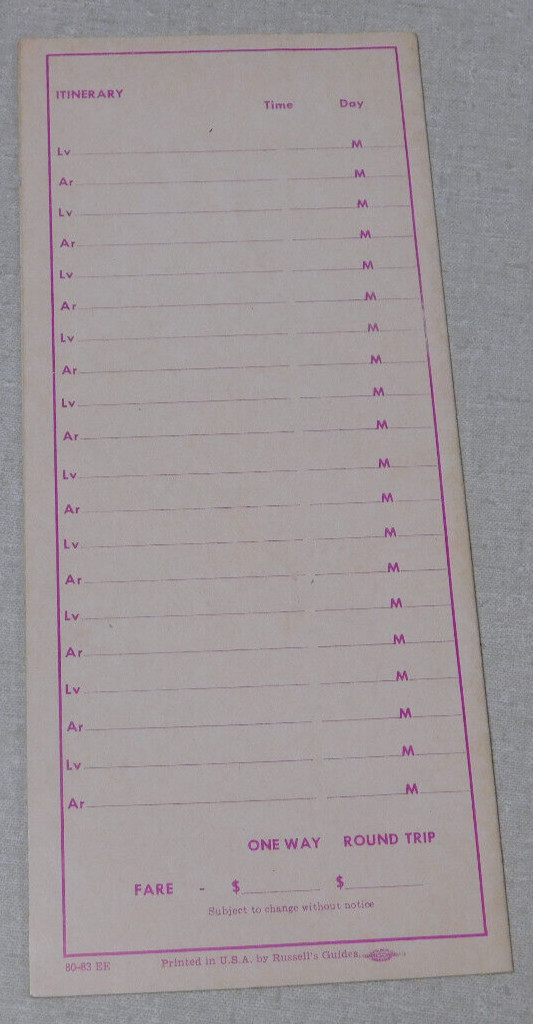 1969 Continental Trailways bus time table Chicago Kansas City Omaha Denver