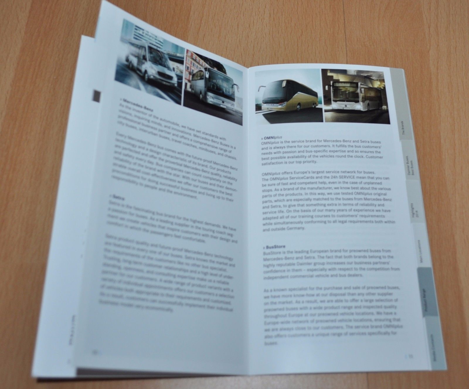 Mercedes Benz Daimler 2015 Setra Buses Omnibus Brochure Prospekt ENG