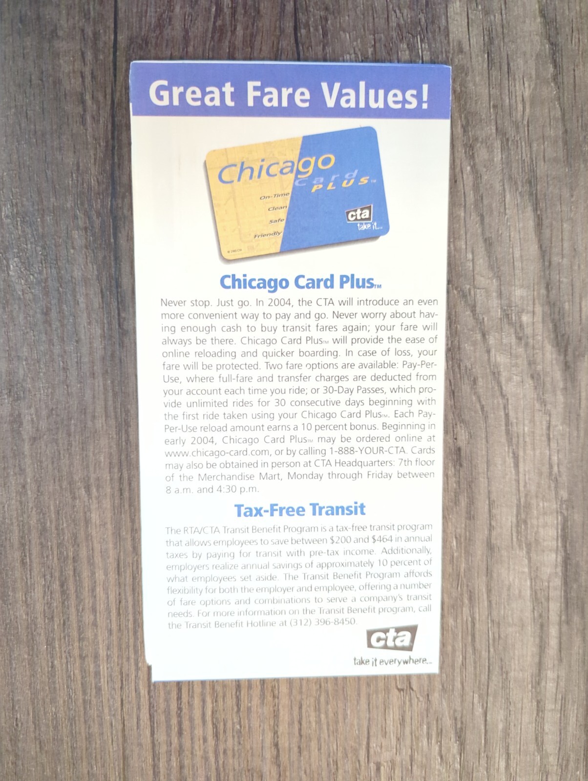 CTA Chicago Transit Authority Route Map January 2004 (7R) (8O)