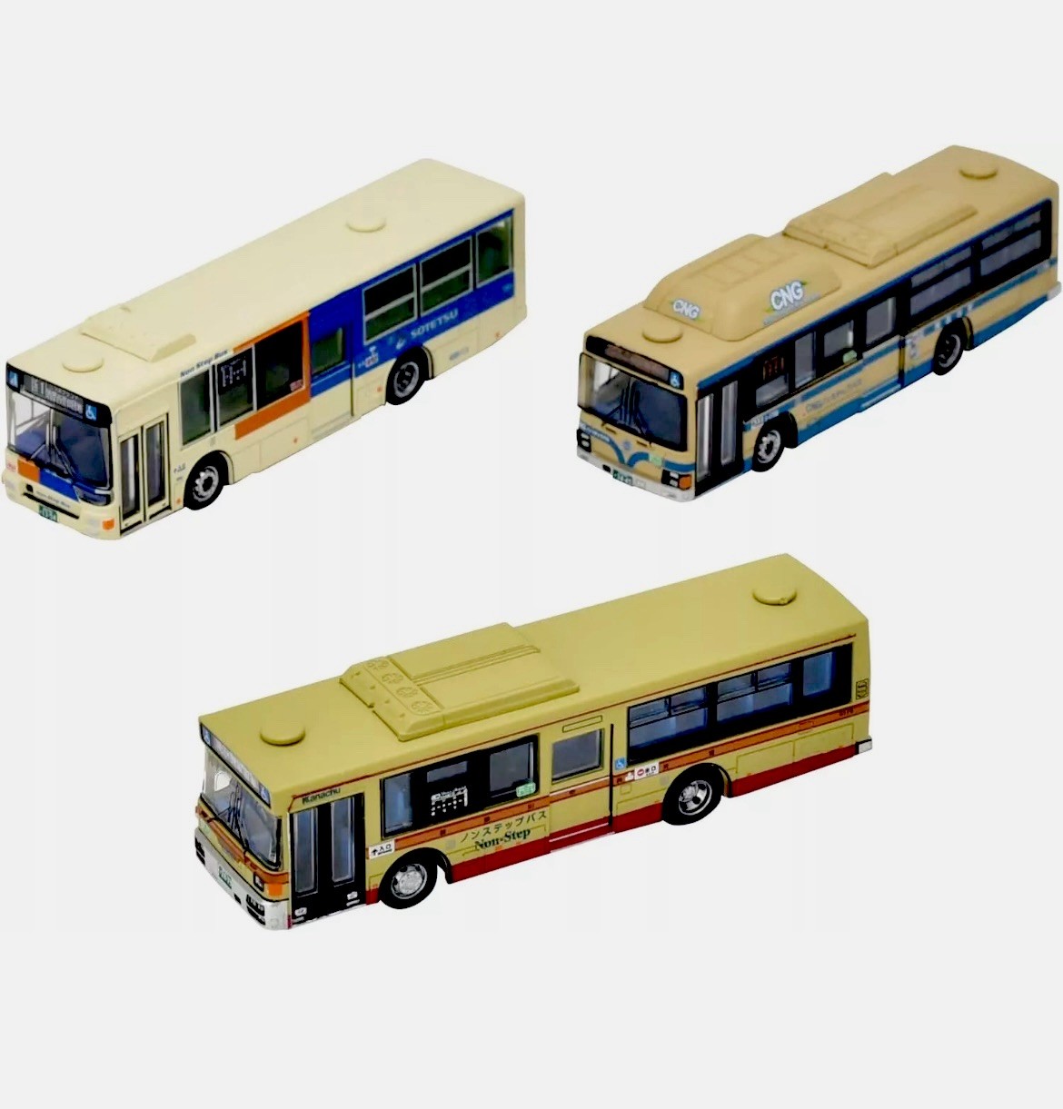 Tomytec Bus Collection Yokohama Station West Exit Bus Terminal Set A 3 Bus Set.