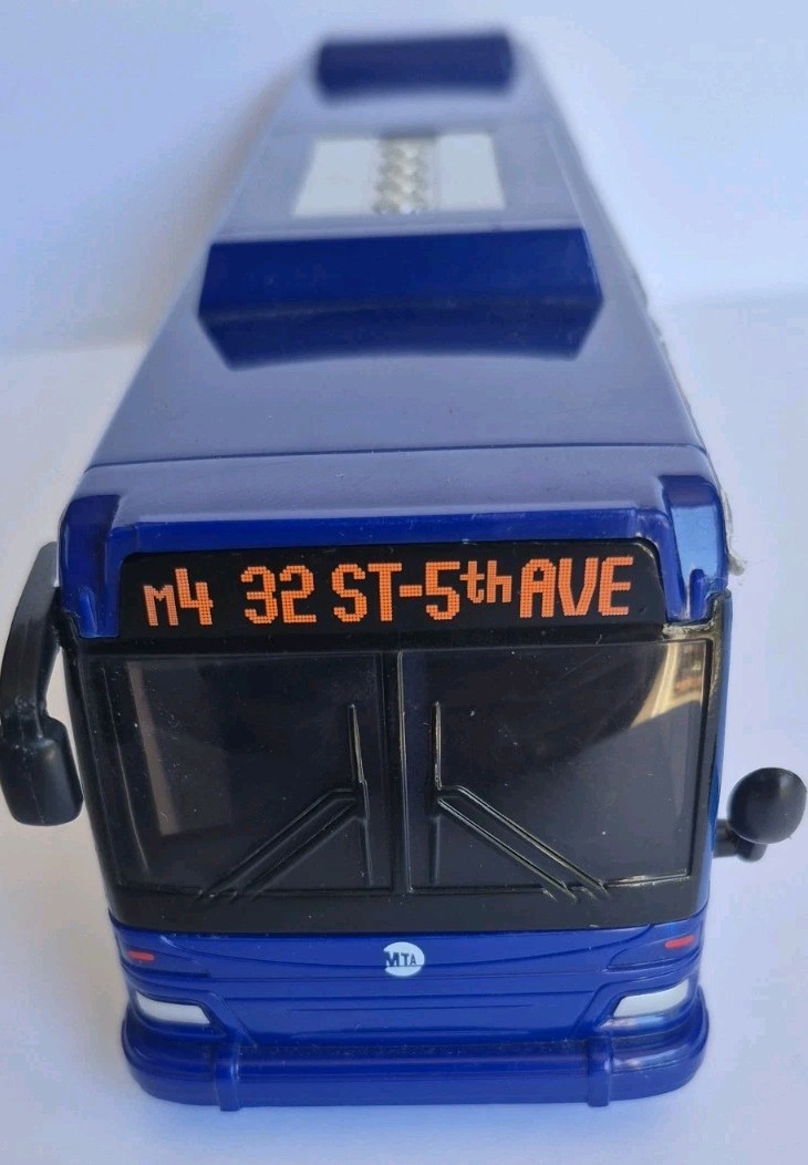 Officially Licensed MTA Bus Toy BLUE / ORANGE Back 32 ST. – 5TH AVE