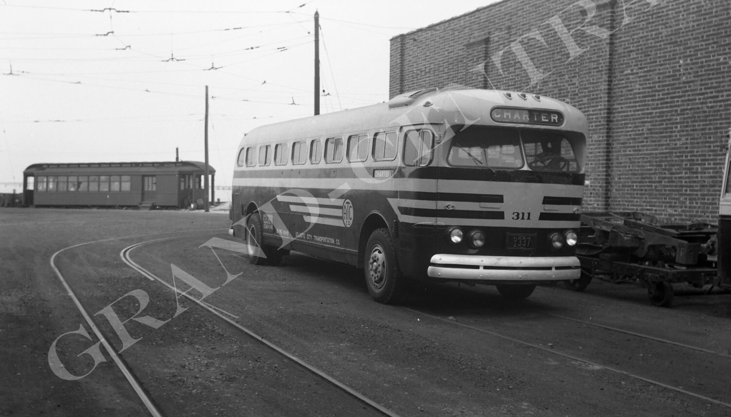 VINTAGE ATLANTIC CITY TRANSPORTATION CO BUS ATC NEGATIVE #311 NEW JERSEY