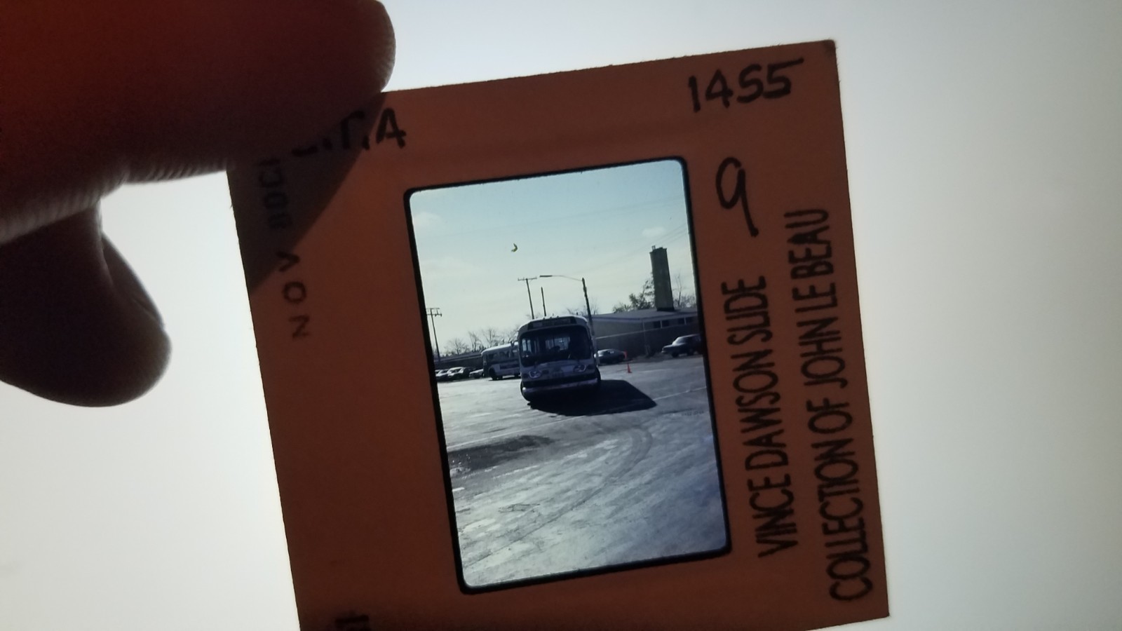 B5 9 Bus Slide: CTA 1455 Chicago Transit Authority 1980