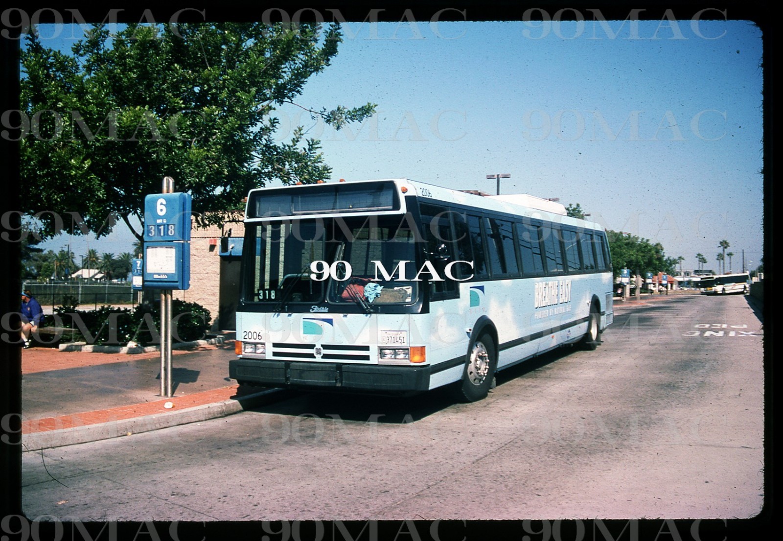 NCTD. FLXIBLE METRO CNG BUS #2006. Oceanside (CA). Original Slide 1995.