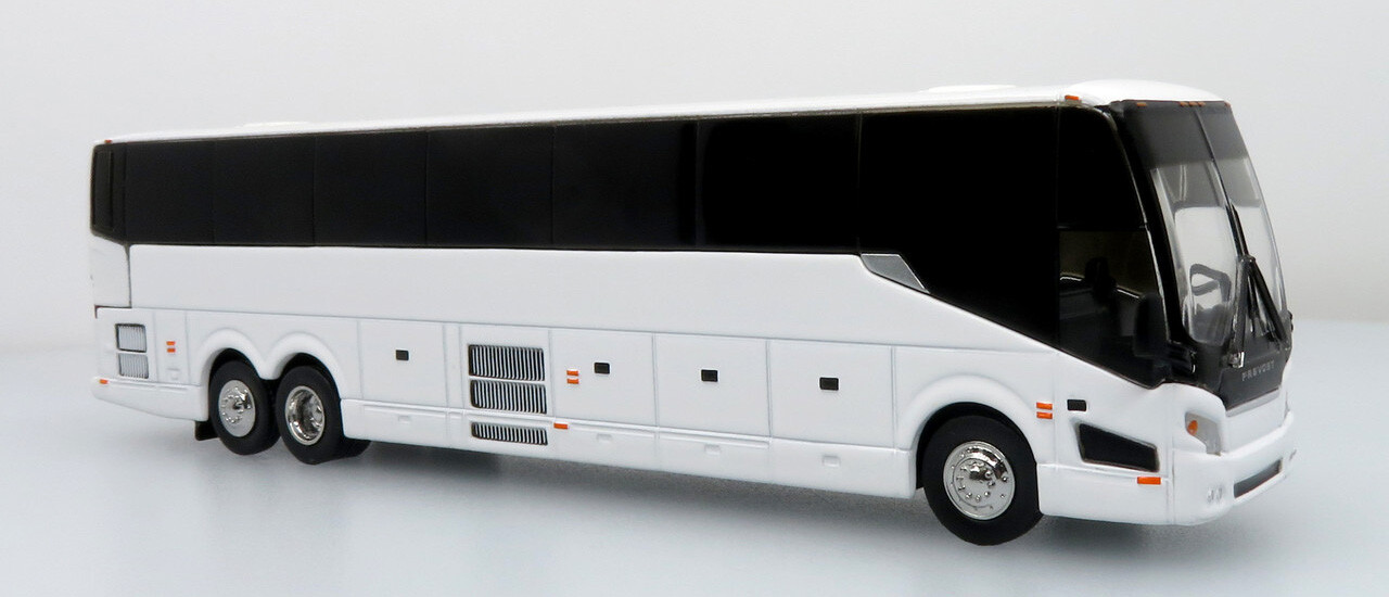 Rare! Prevost H-345 Coach Bus Blank/White 1/87 Scale Iconic Replicas NIB!