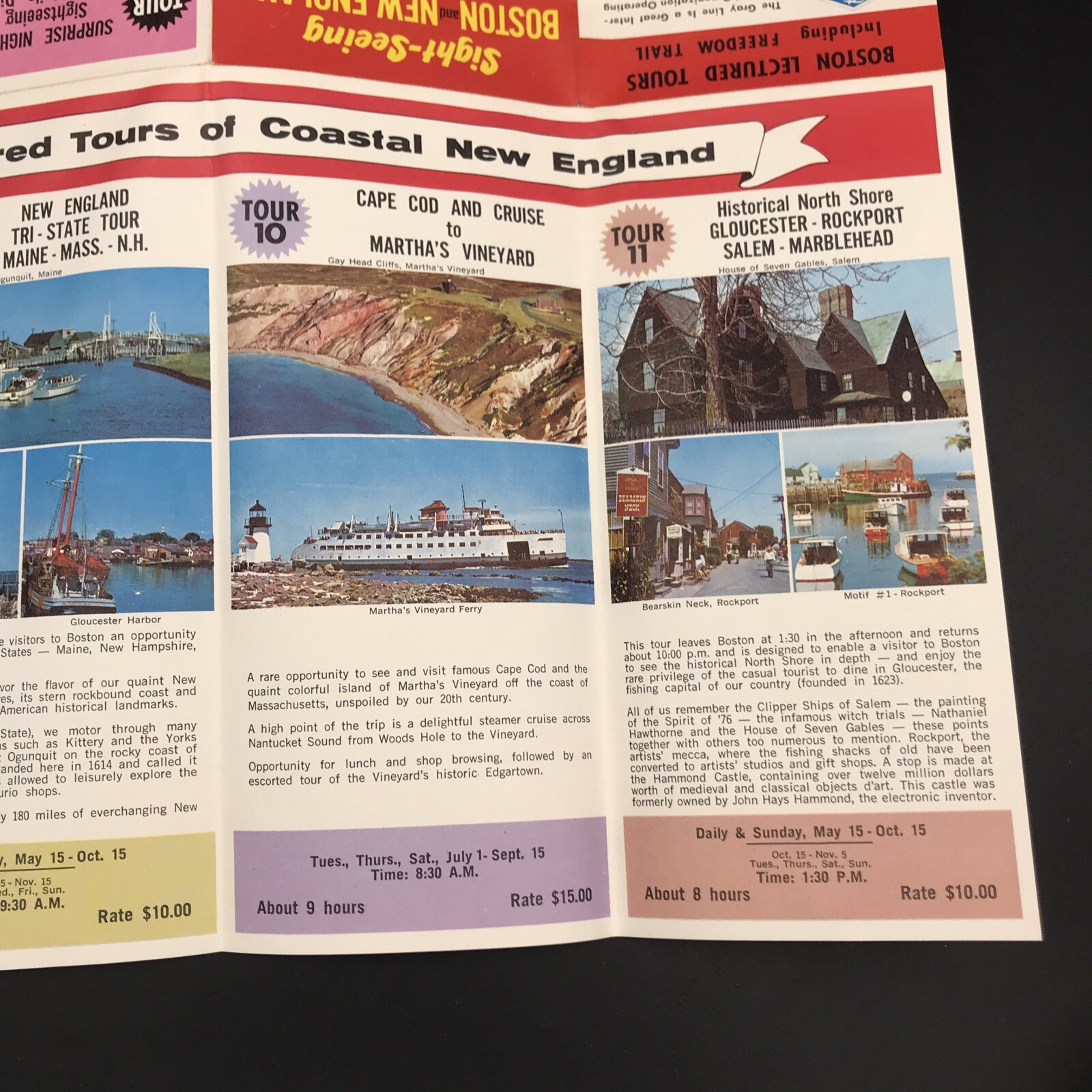 1968 Gray Line Bus Sight Seeing Boston New England Advertising Booklet Pamphlet