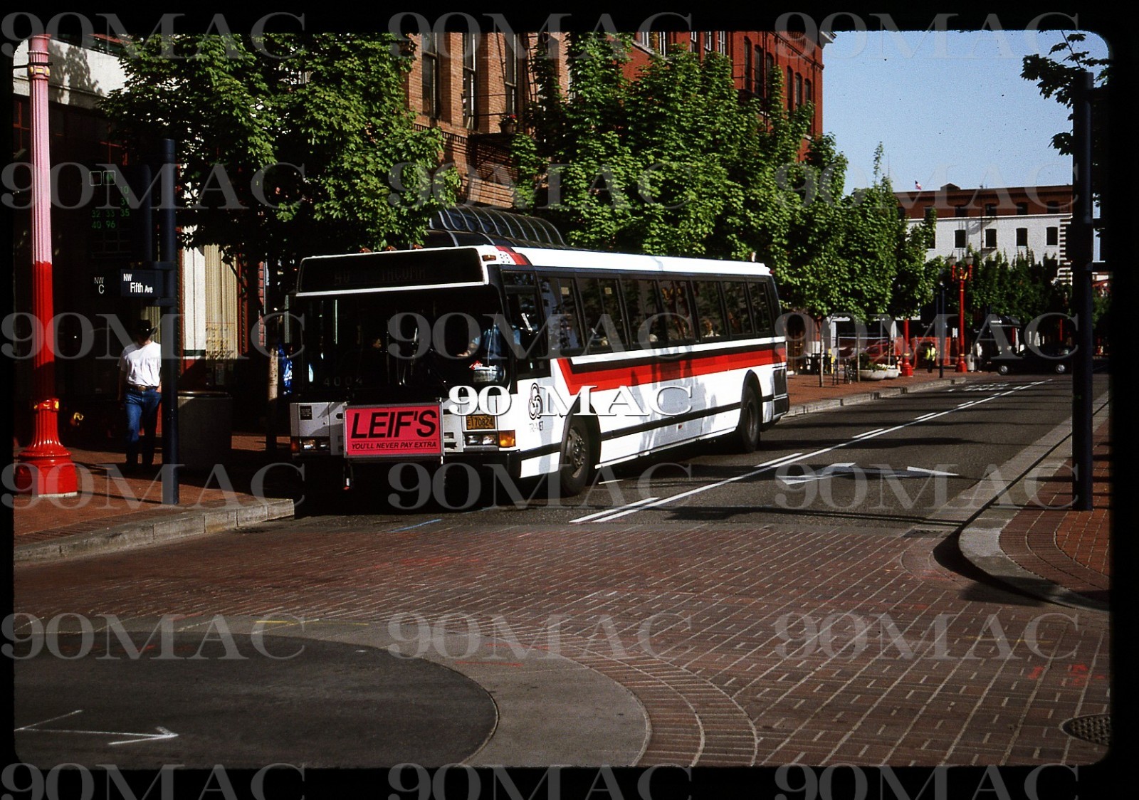 TRI-MET. FLXIBLE METRO BUS #515. Portland (OR). Original Slide 1998.