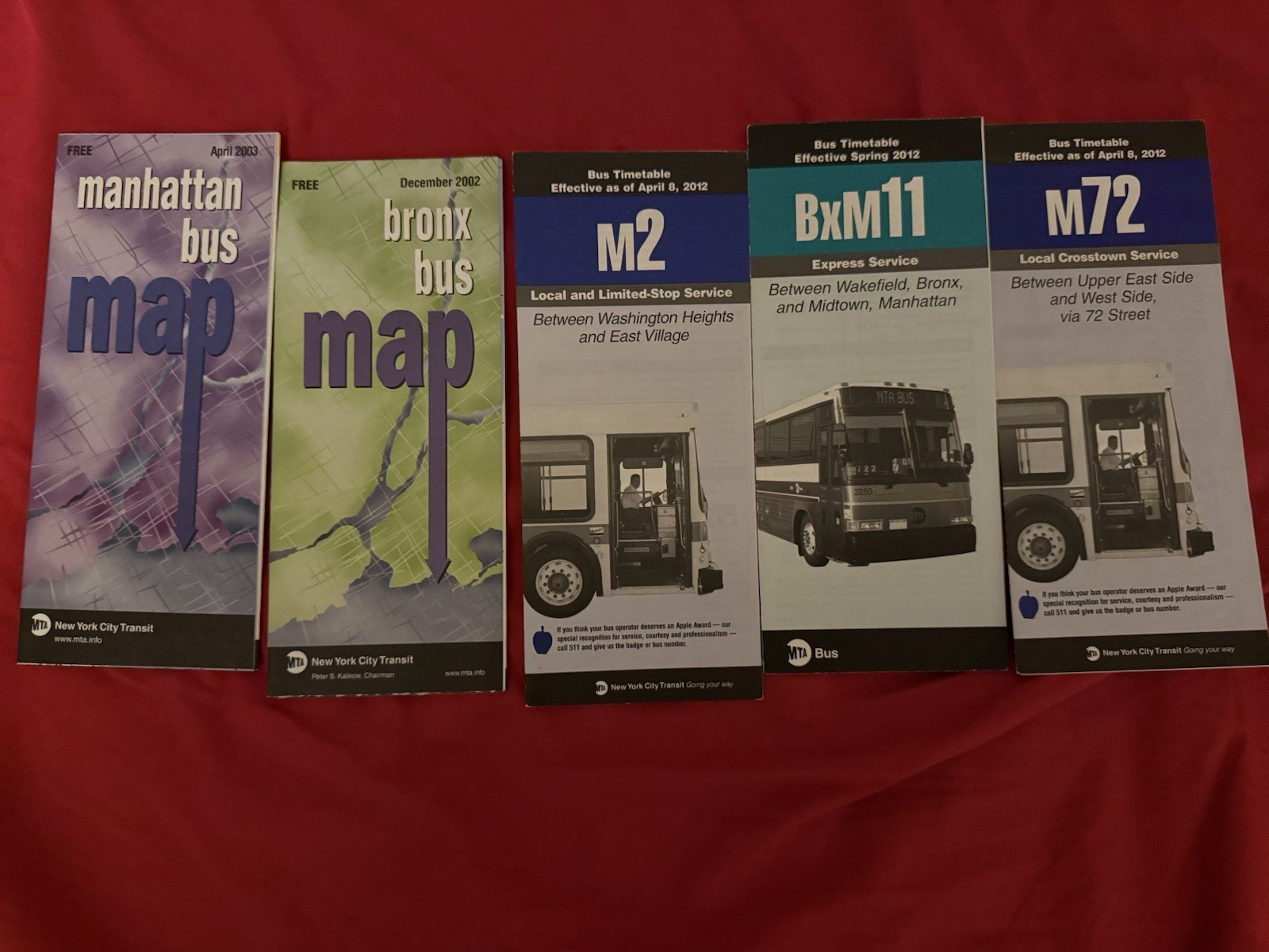 Vintage MTA Bus Maps 2002-2012