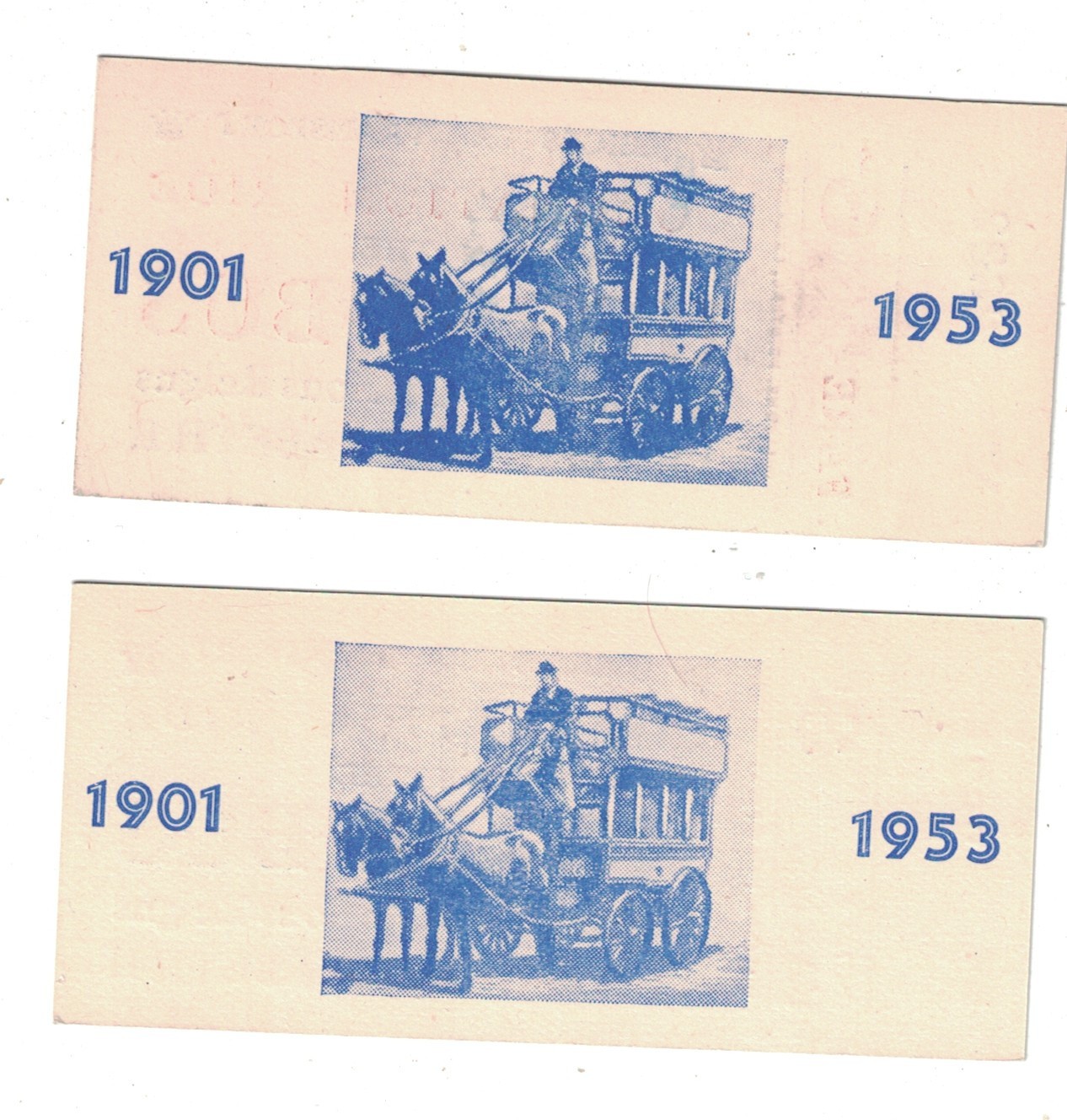 City of Leicester Coronation Ride on the Horse Bus 1953 Tickets Queen Elizabeth