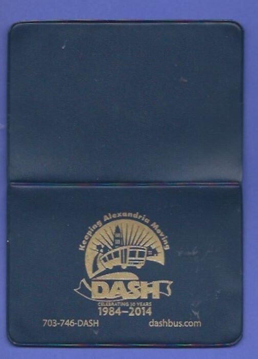 2014 30th Anniversary DASH holder, Alexandria Virginia VG Collectible