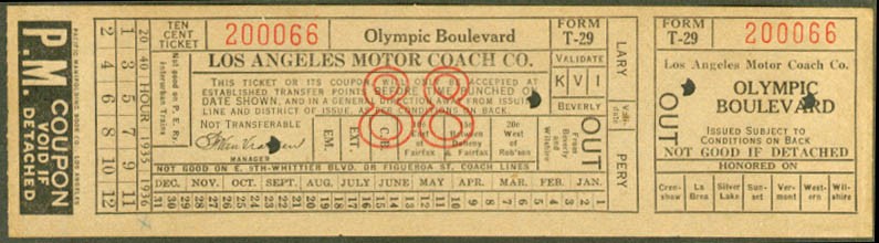 Los Angeles Motor Coach Olympic Blvd transfer