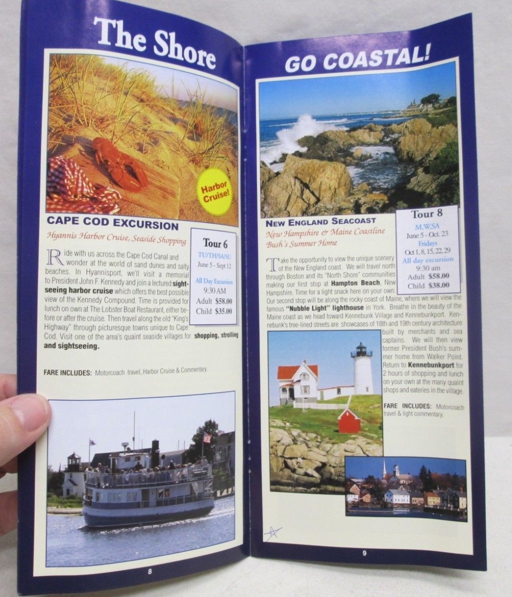Sightseeing 2010 2011 Gray Line Boston & Cape Cod Bus Transportation Booklet