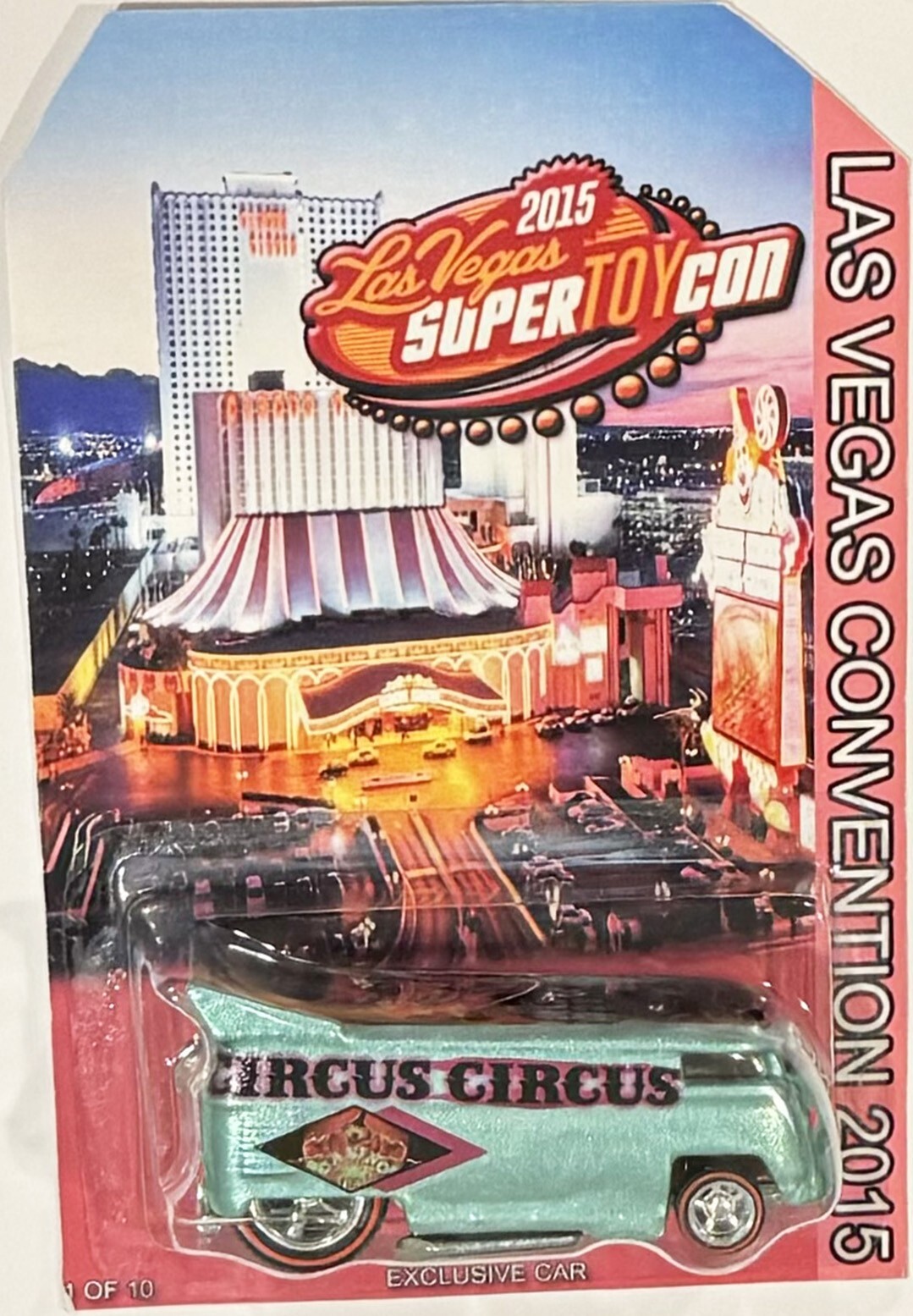 Teal VW Drag Bus Custom Hot Wheels 2015 Las Vegas Convention Series w/RR 1/10