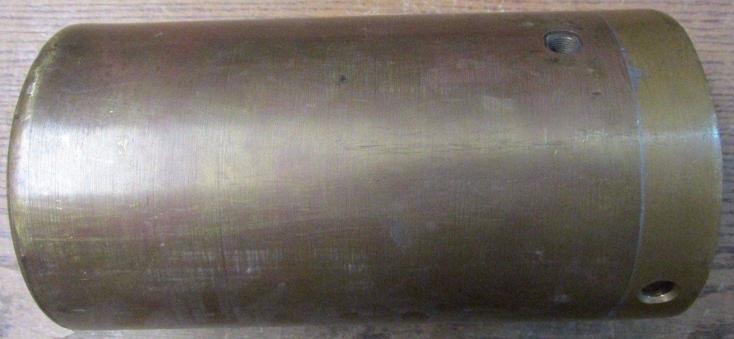 Vintage Diamond Mfg Brass Fare Box Money Vault Cylindrical 9″ X 4-3/4″ X 4-3/4″
