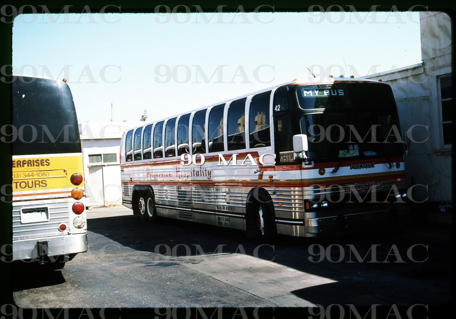 AMERICOACH. PREVOST BUS #42. San Francisco (CA). Original Slide 1985.