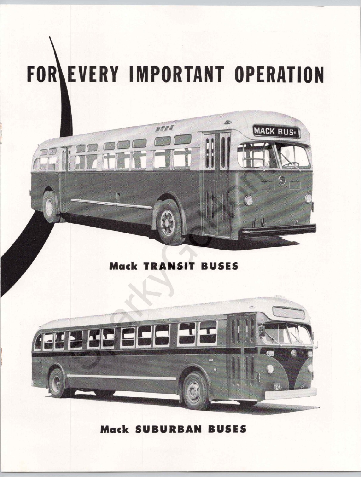 MACK Truck Bus History 6-Page Pictures Historical Article & Print Ad 1957