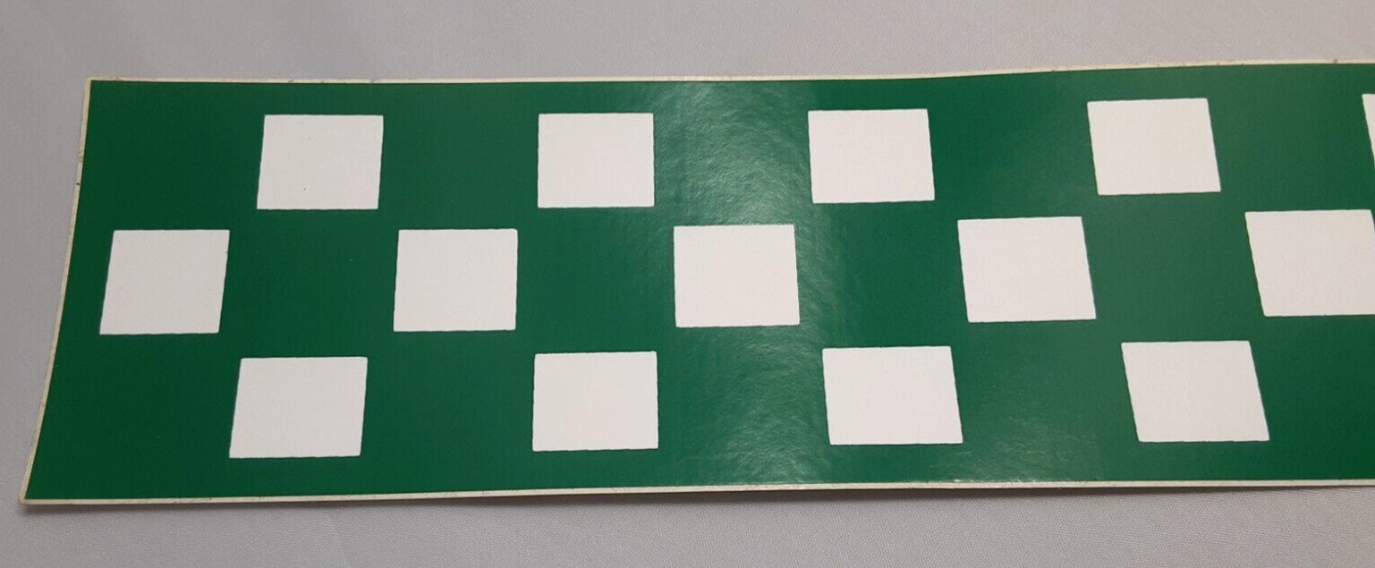 Taxicab Checkerboard Vinyl Decal Sticker Striping NOS Cab Driver 23 3/4″ X 2 1/2